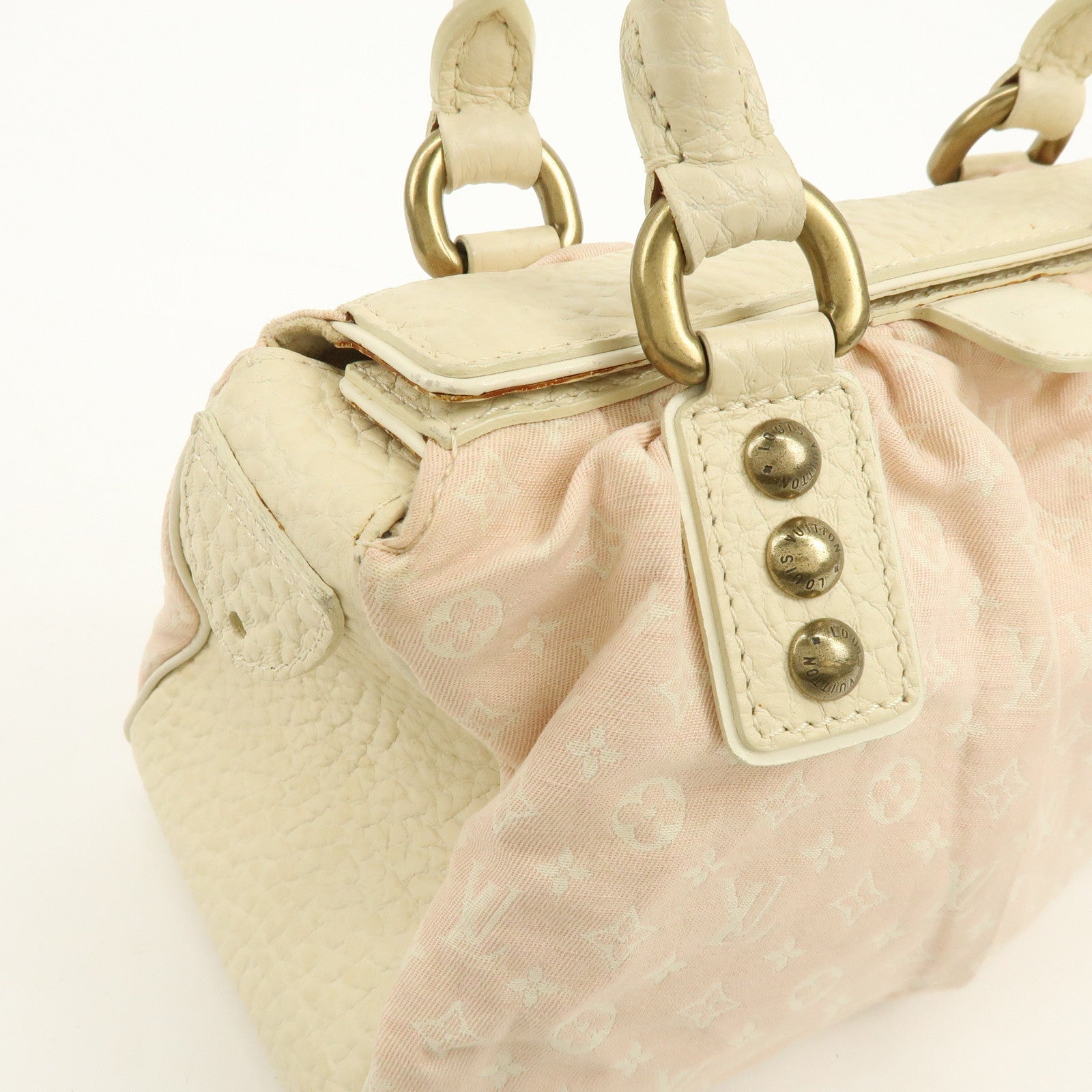 Louis Vuitton Monogram Mini Lin Trapes PM Hand Bag Rose M40062