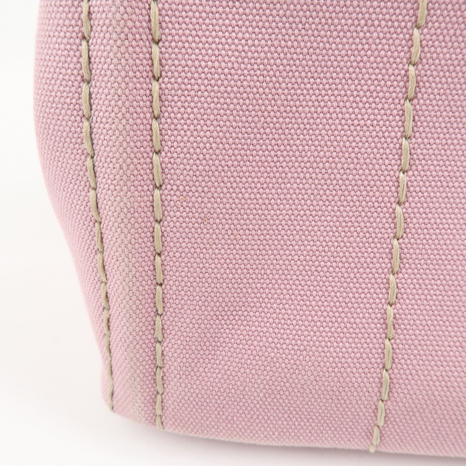 PRADA Canapa Mini Denim Hand Bag Tote Bag Pink 1BG439 Used