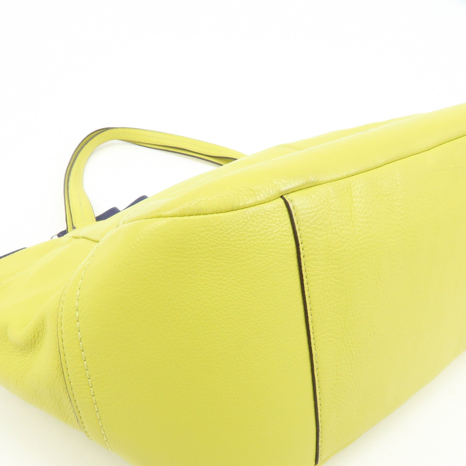 COACH Parker Leather Tote Bag Shoulder Bag Yellow