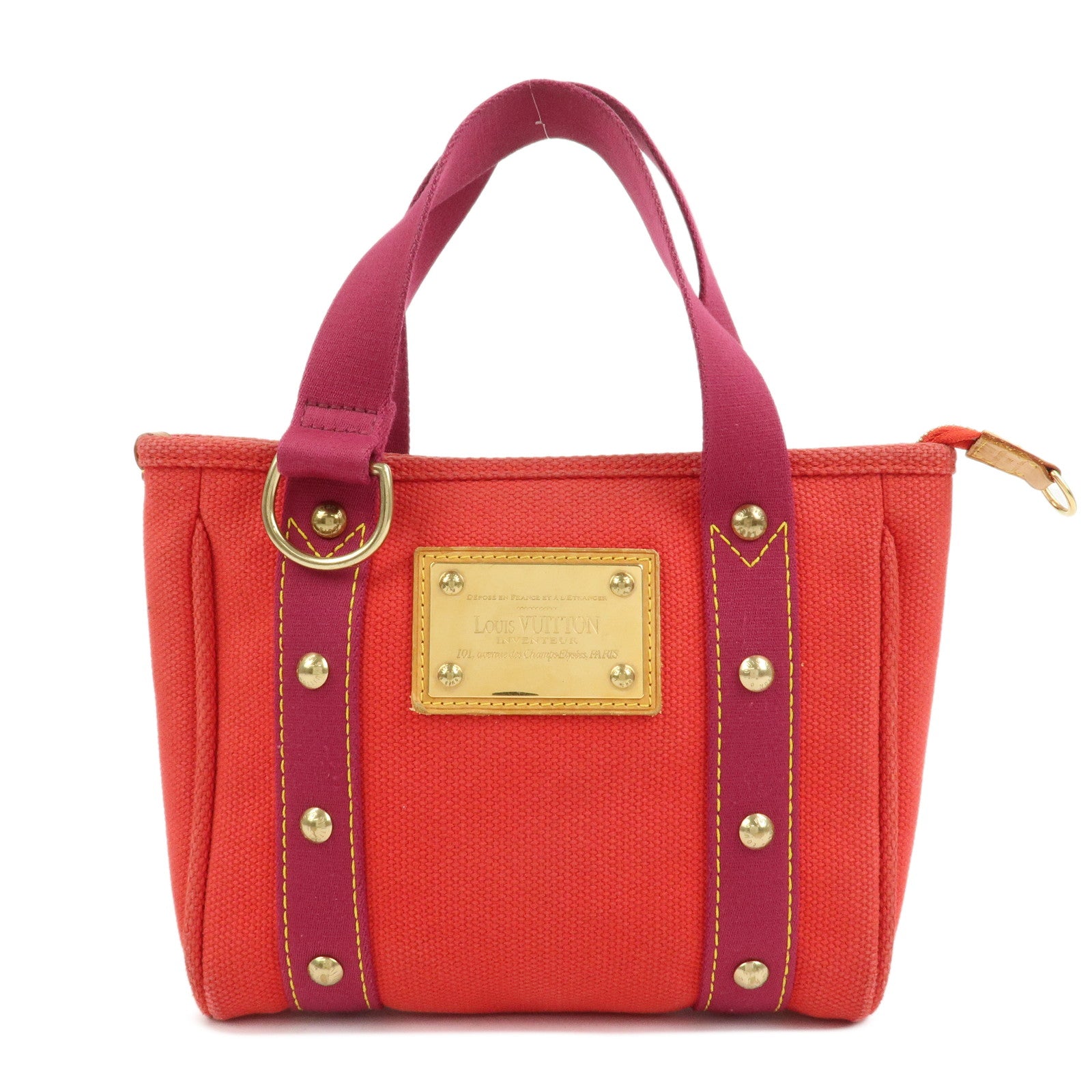 Louis Vuitton Antigua Cabas PM Hand Bag Rouge M40037