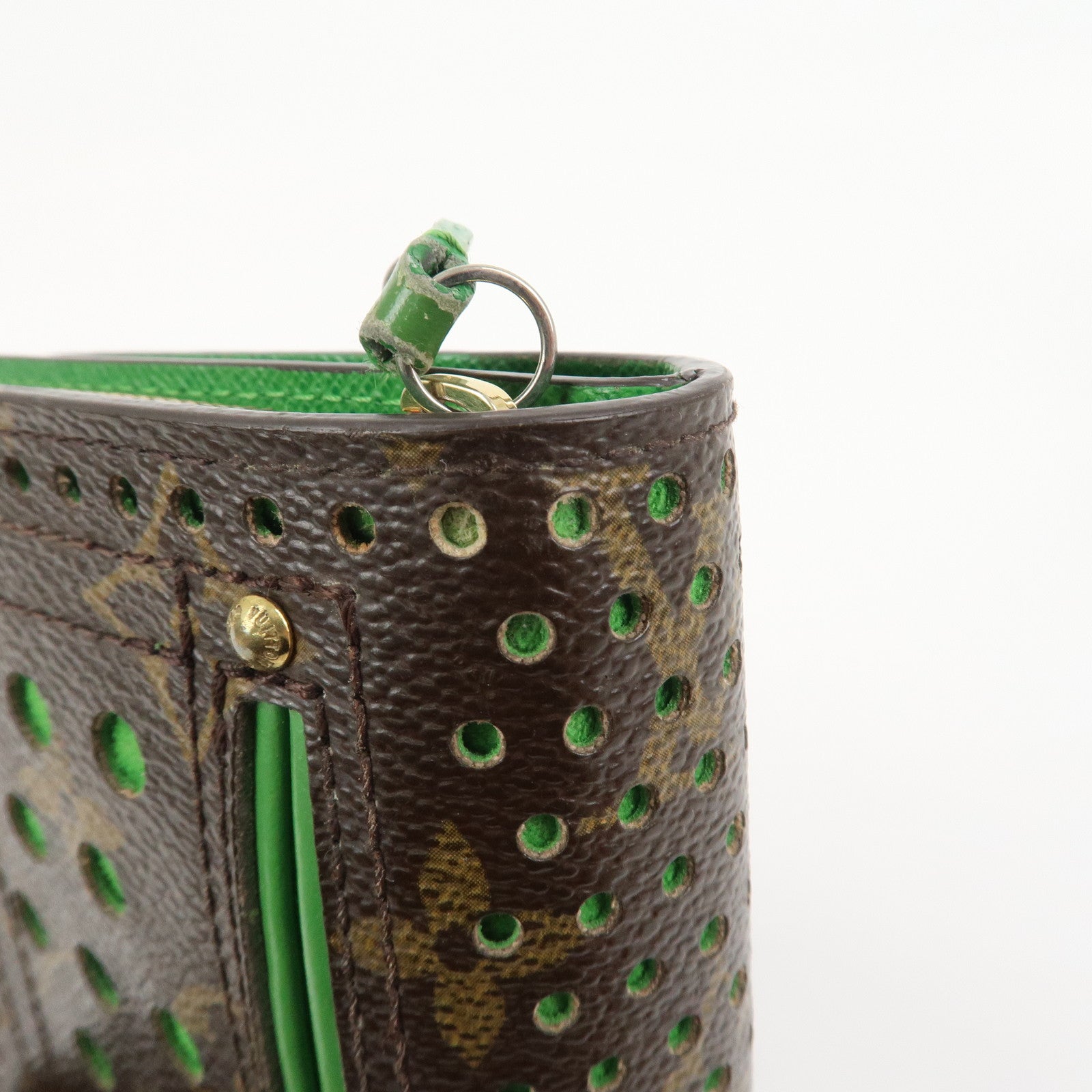 Louis Vuitton Monogram Perforated Compact Bi-Fold Zip Wallet M95218