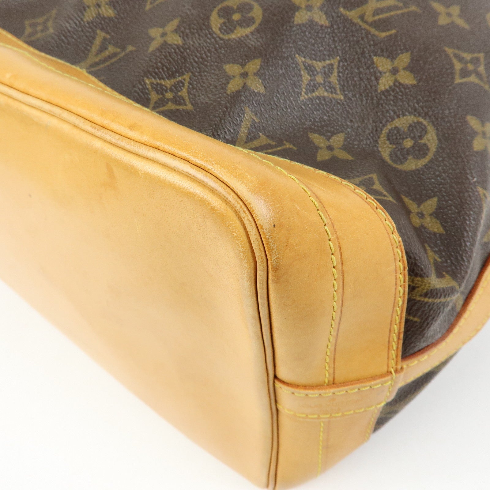 Louis Vuitton Monogram Canvas Leather Noe Shoulder Bag Brown M42224