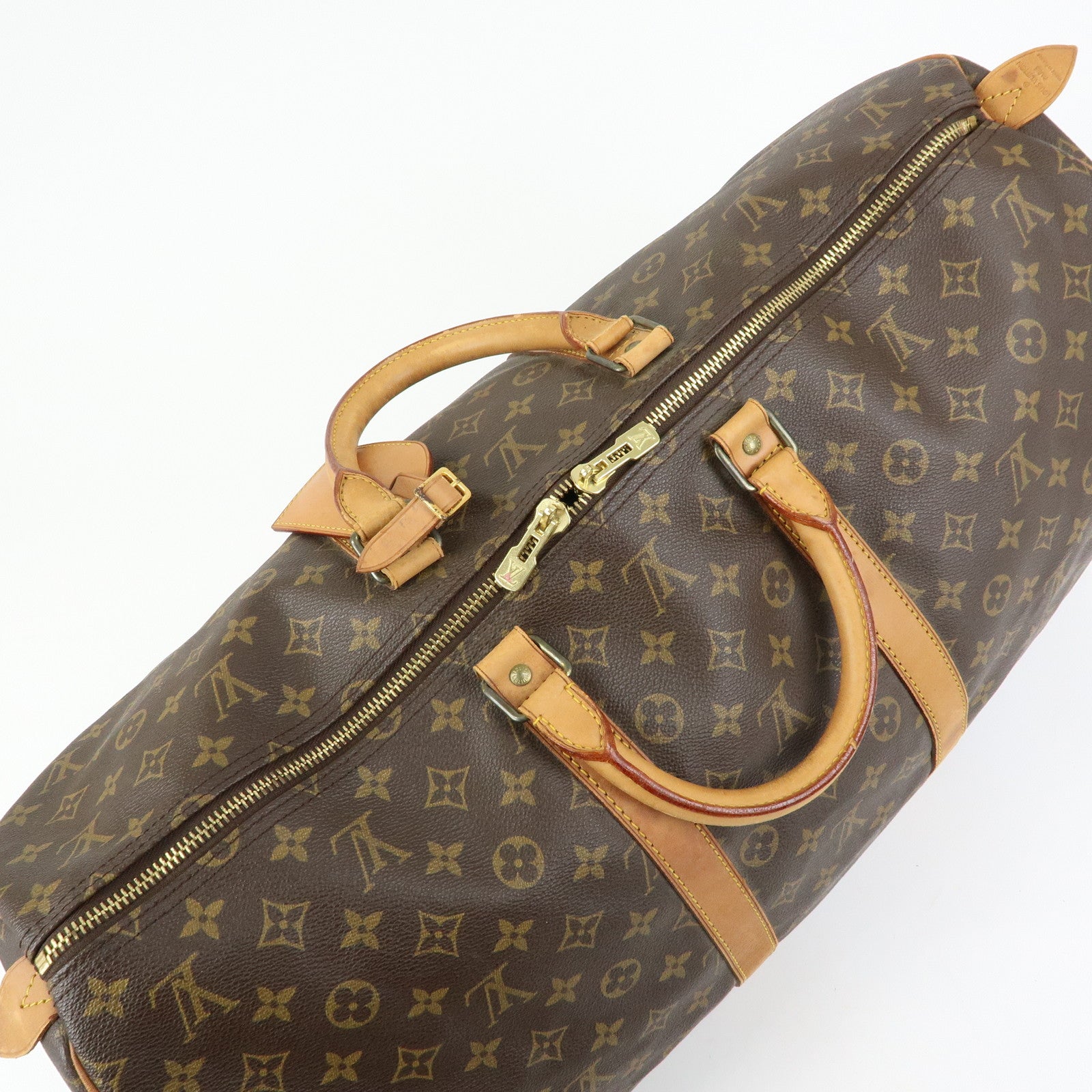 Louis Vuitton Keep All 55 Boston Bag Hand Bag Brown M41414