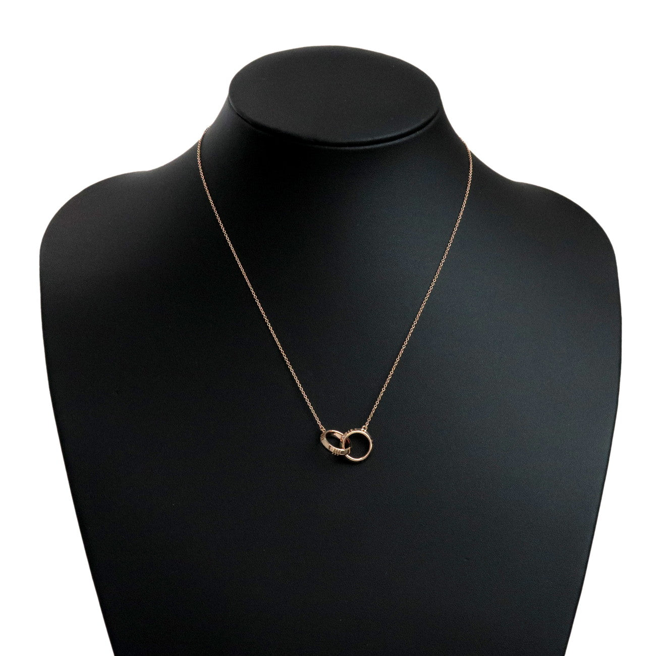 Tiffany & Co Atlas X Closed Interlocking Necklace K18 750 Rose Gold