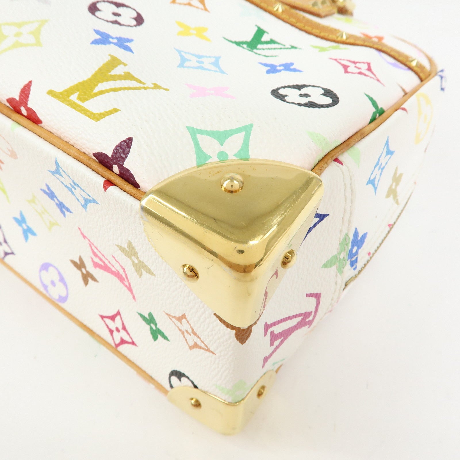 Louis Vuitton Monogram Multicolor Trouville Hand Bag Blanc M92663