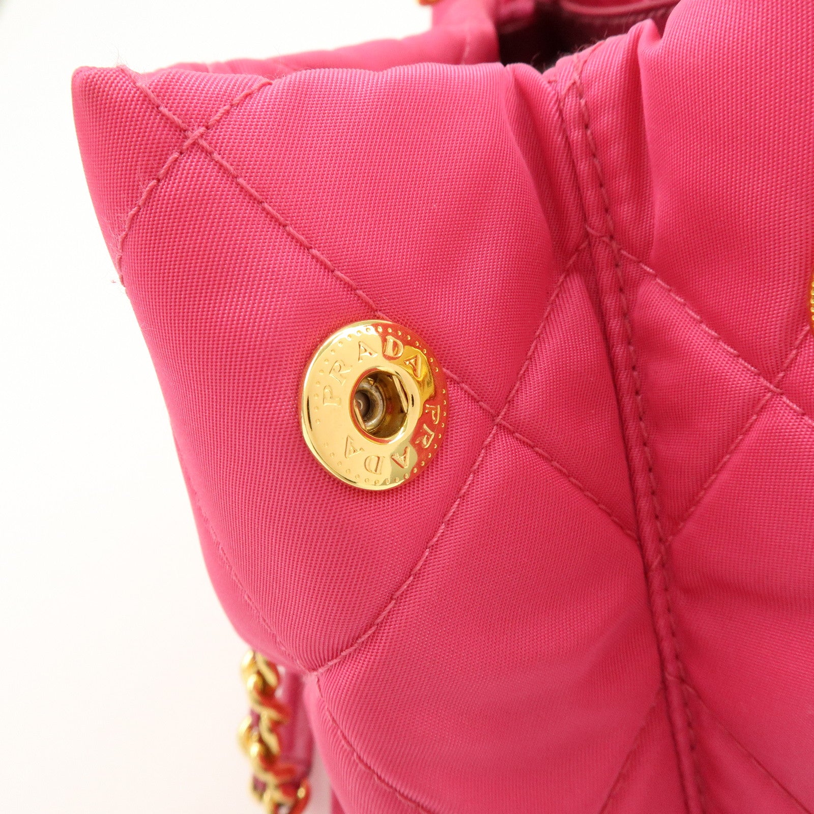 PRADA Triangle Logo Nylon 2Way Hand Bag Shoulder Bag Pink BN2740