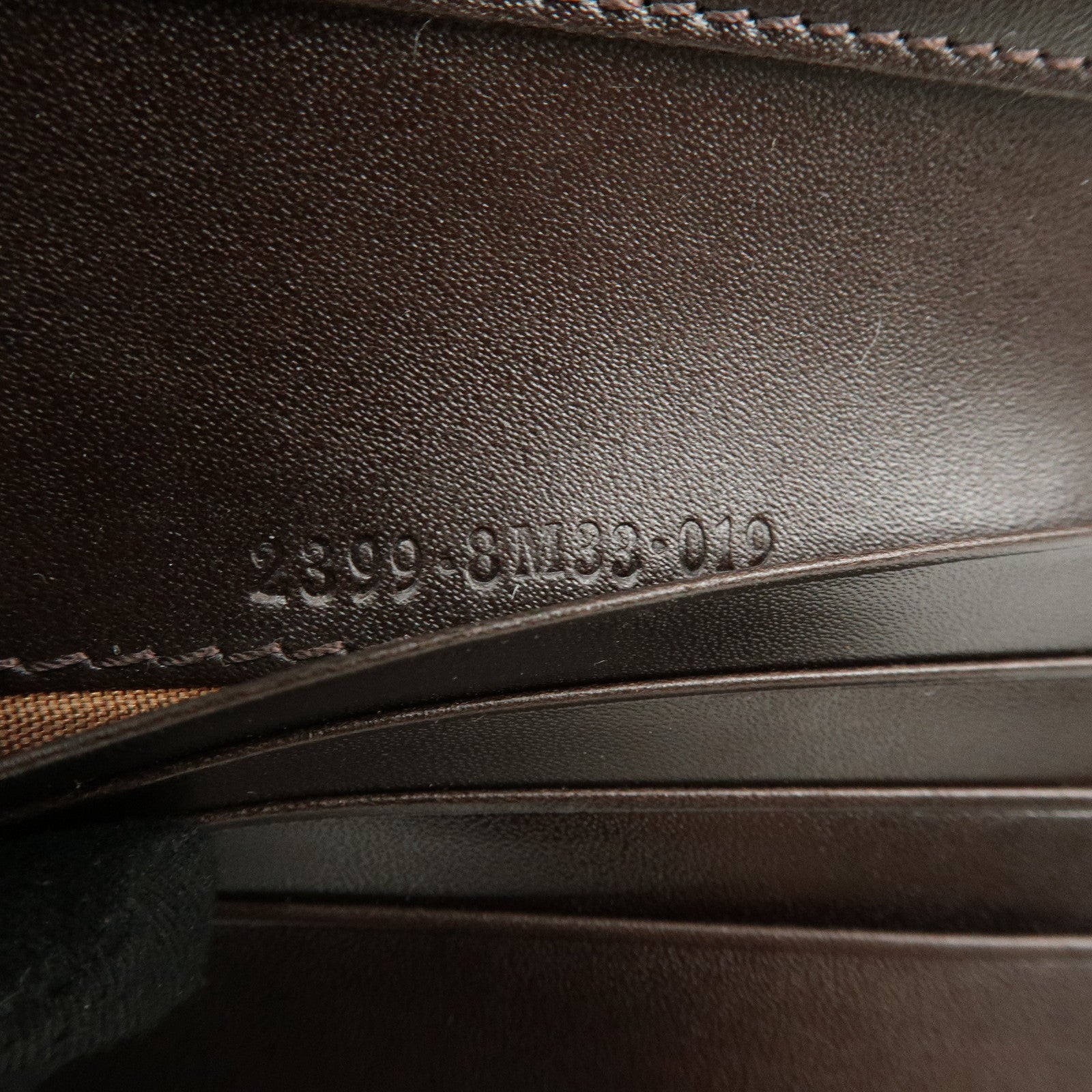 FENDI Zucca Canvas Leather Bi-fold Compact Wallet Brown 8M0033