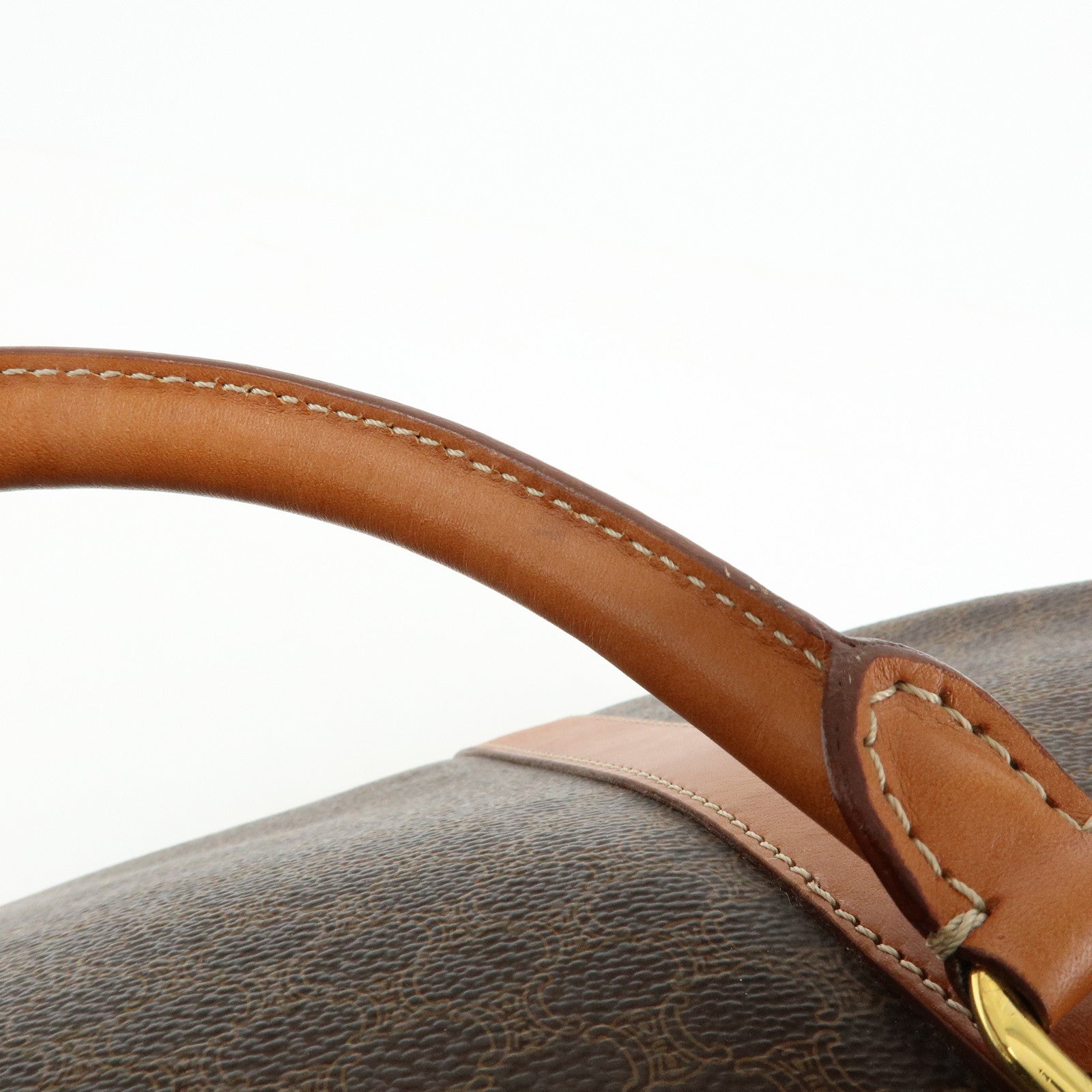 CELINE Macadam PVC Leather Boston Bag Hand Bag Travel Bag
