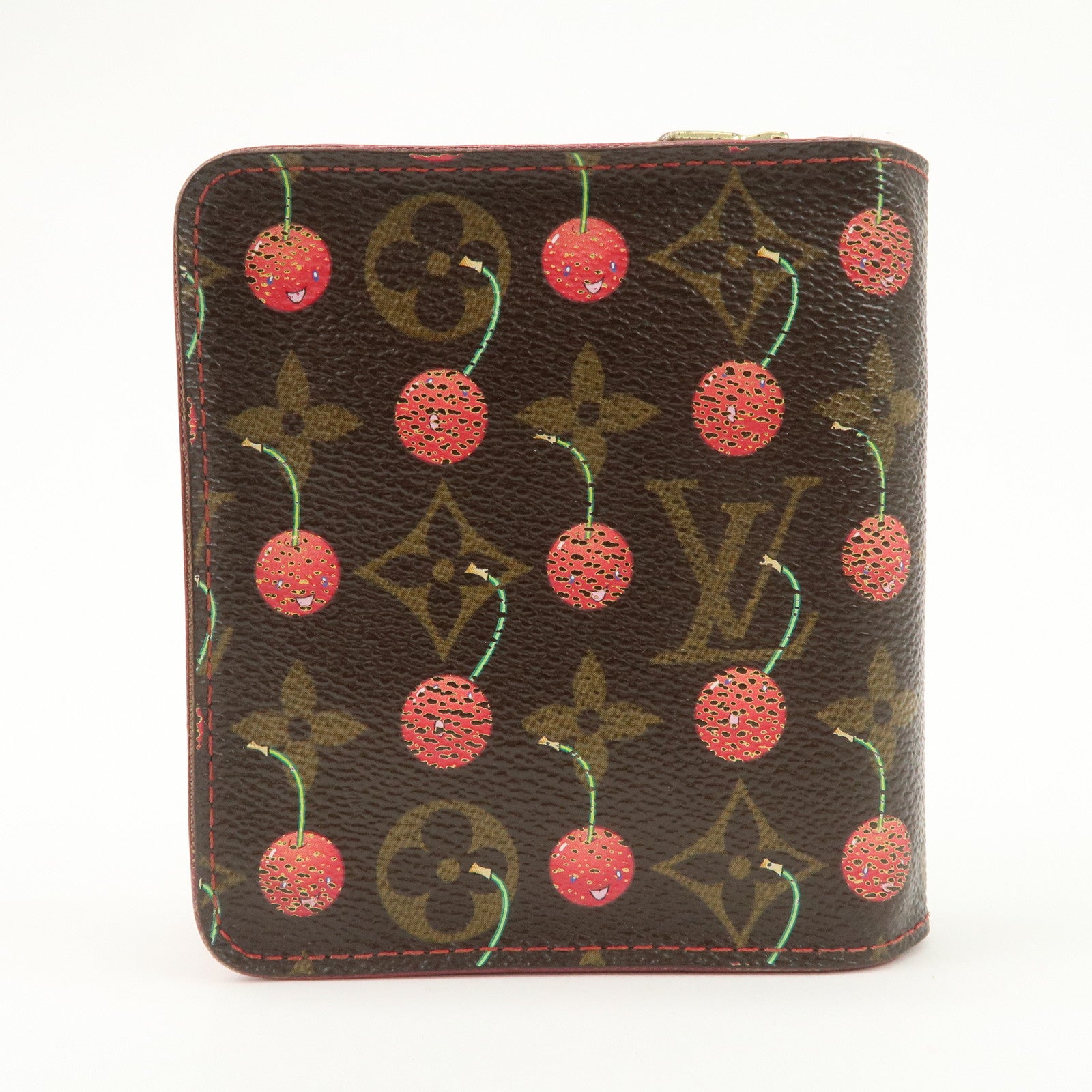 Louis Vuitton Monogram Cherry Compact Zip Bi-fold Wallet M95005