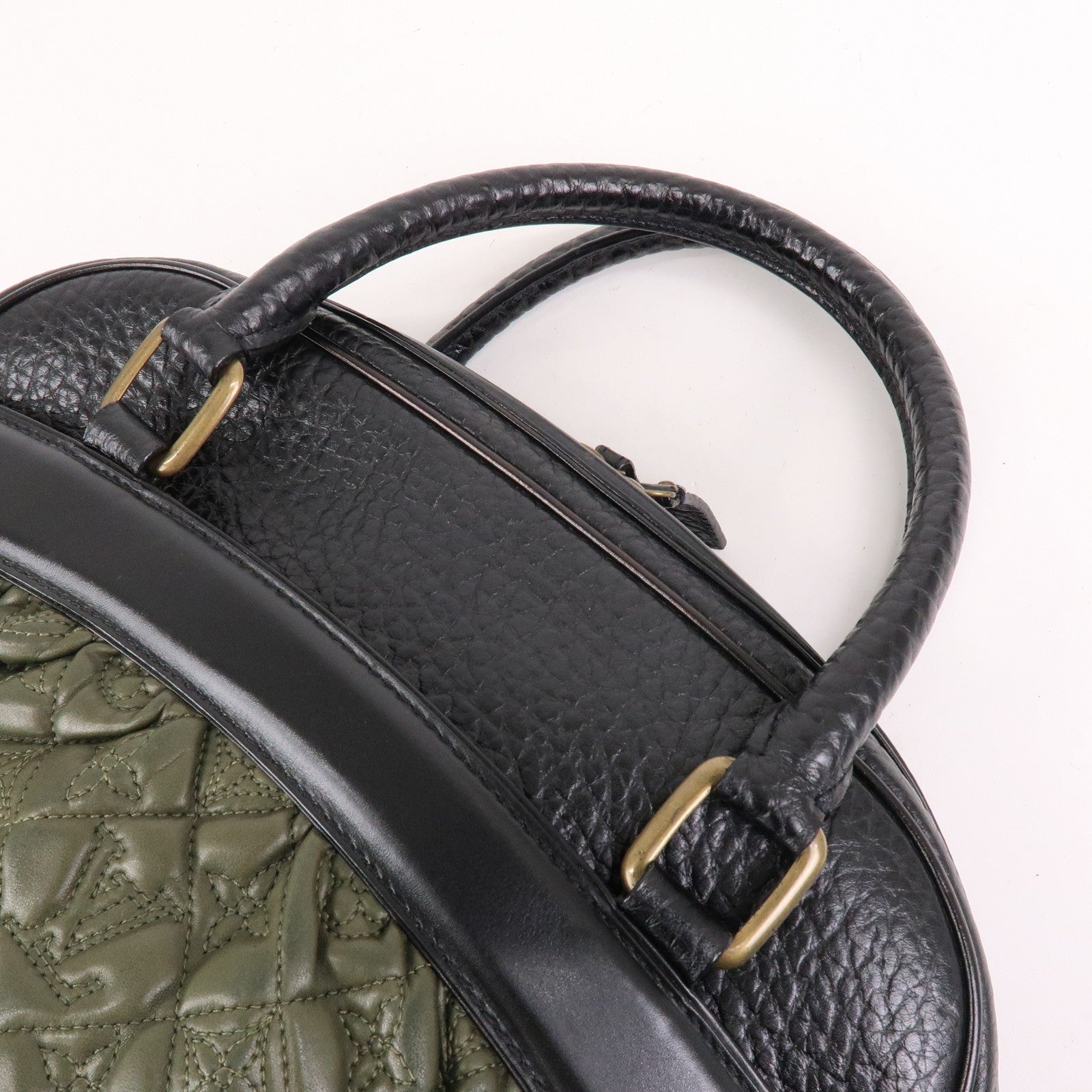 Louis Vuitton Monogram Vienna Mitsy Lamb Skin Hand Bag Khaki M95103