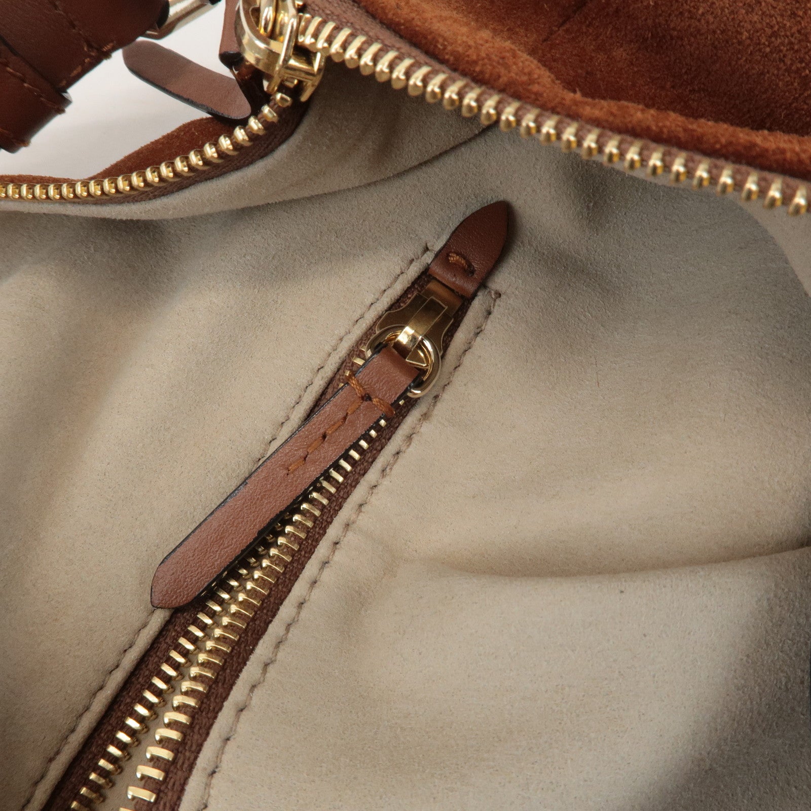 JIMMY CHOO Logo Suede Leather Shoulder Bag Hand Bag Brown Used