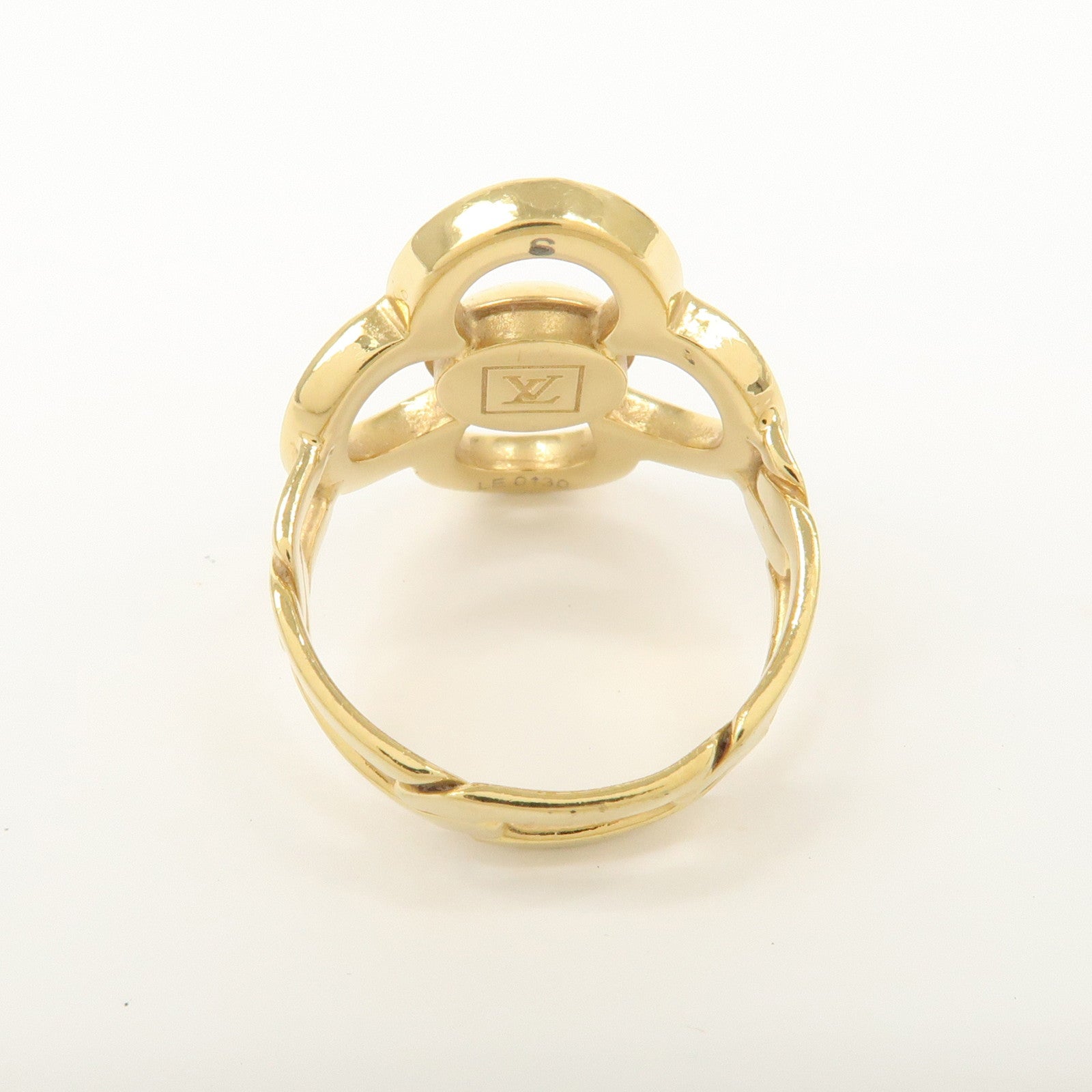 Louis Vuitton Metal Rhinestone Bague Flower Power Metal Ring M66088