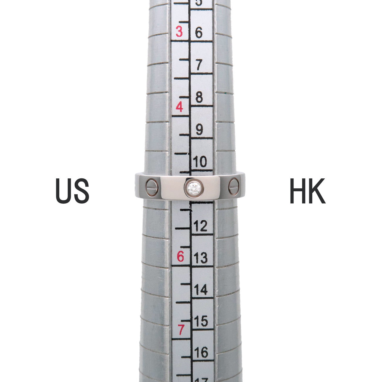 Cartier Mini Love Ring K18 750WG White Gold #49 US5 EU49 HK10.5