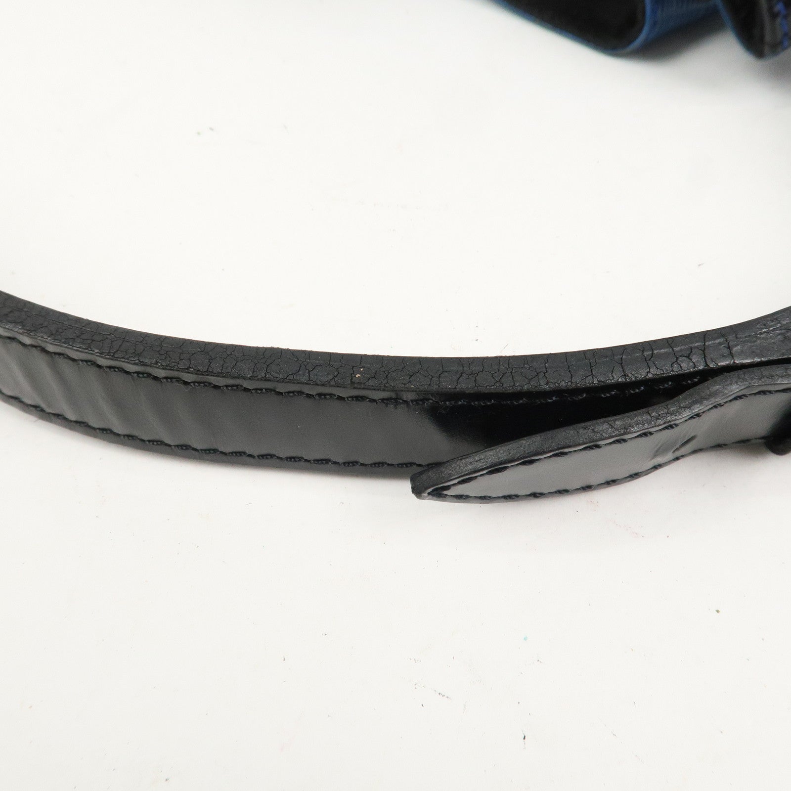 Louis Vuitton Epi Leather Petit Noe Bicolor Noir Toledo Blue M44152