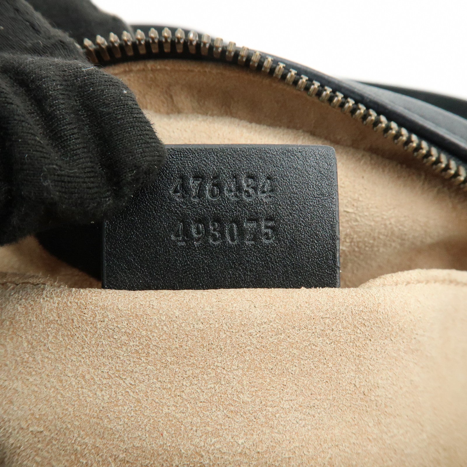 GUCCI GG Marmont Leather Waist Pouch Body Bag Black