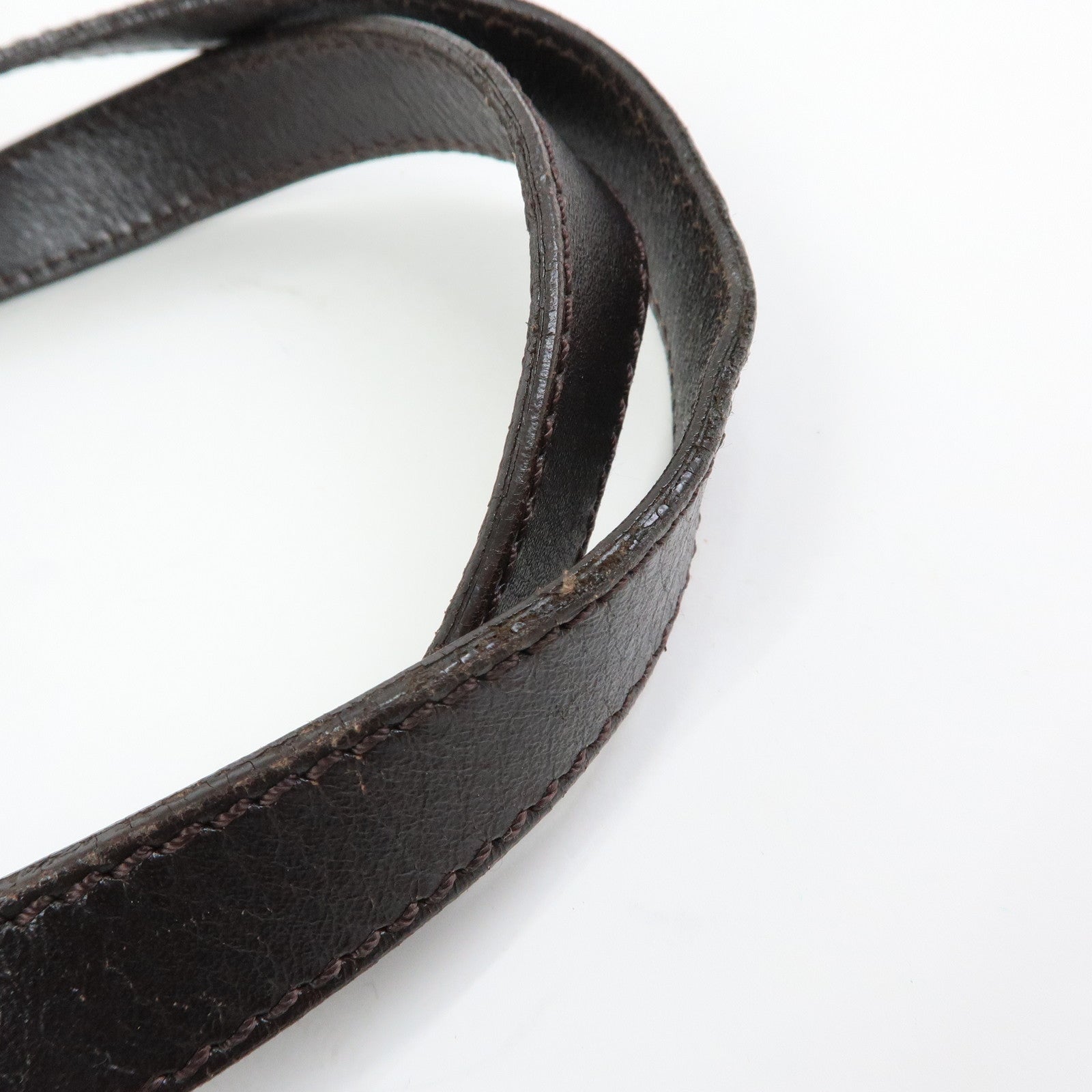 FENDI Zucchino Canvas Leather Tote Bag Hand Bag Brown 8BH138