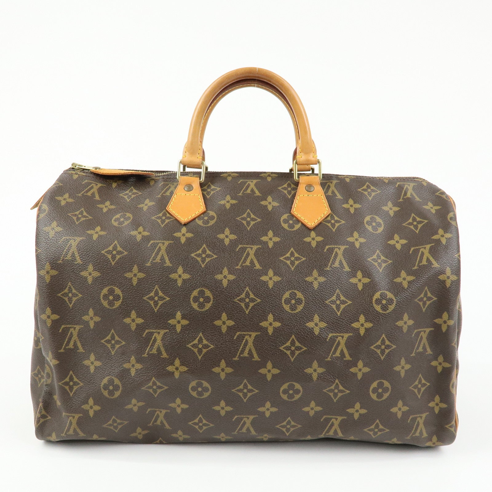 Louis Vuitton Monogram Speedy 40 Hand Bag Boston Bag Brown M41522