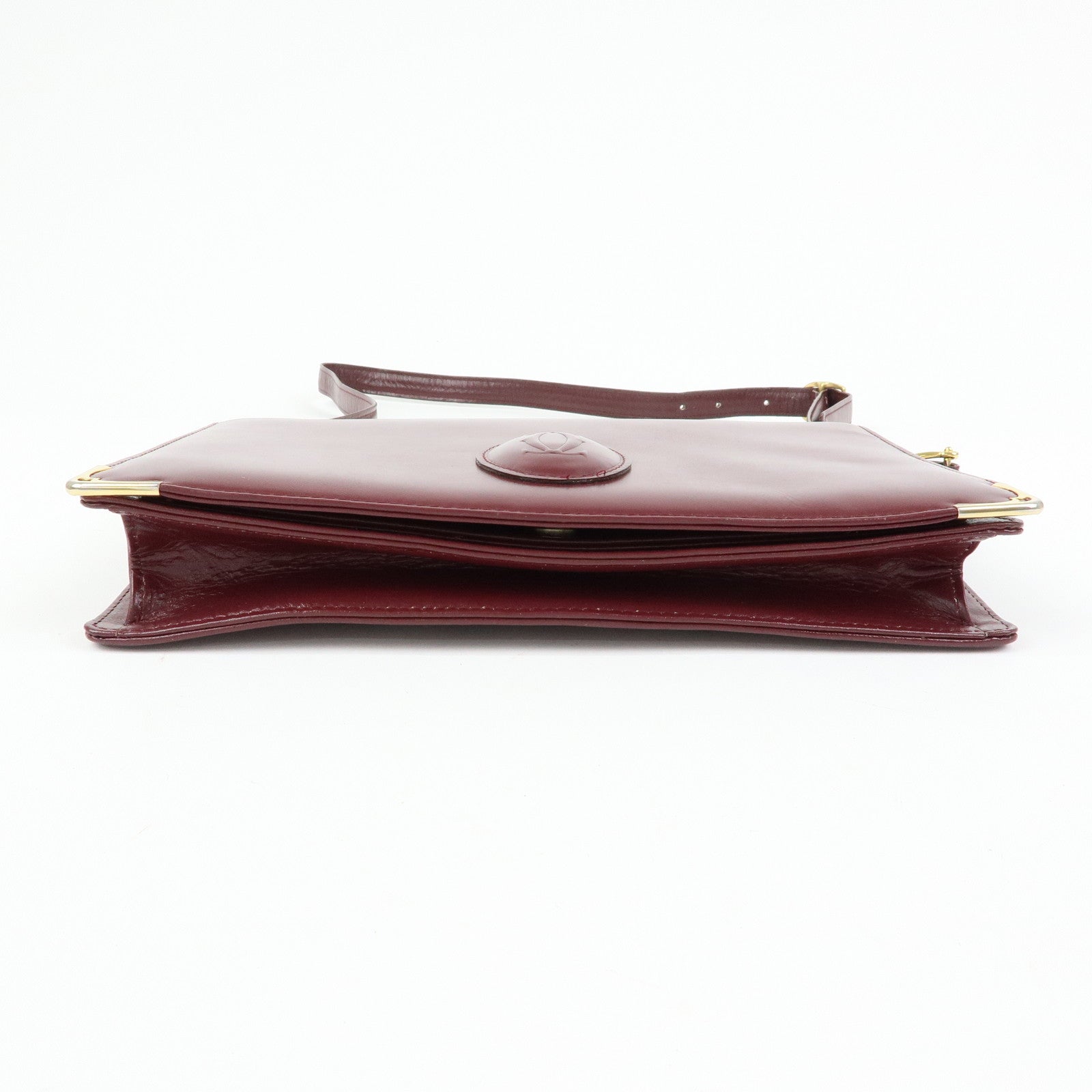 Cartier Must de Cartier Leather Shoulder Bag Crossbody Bag Bordeaux
