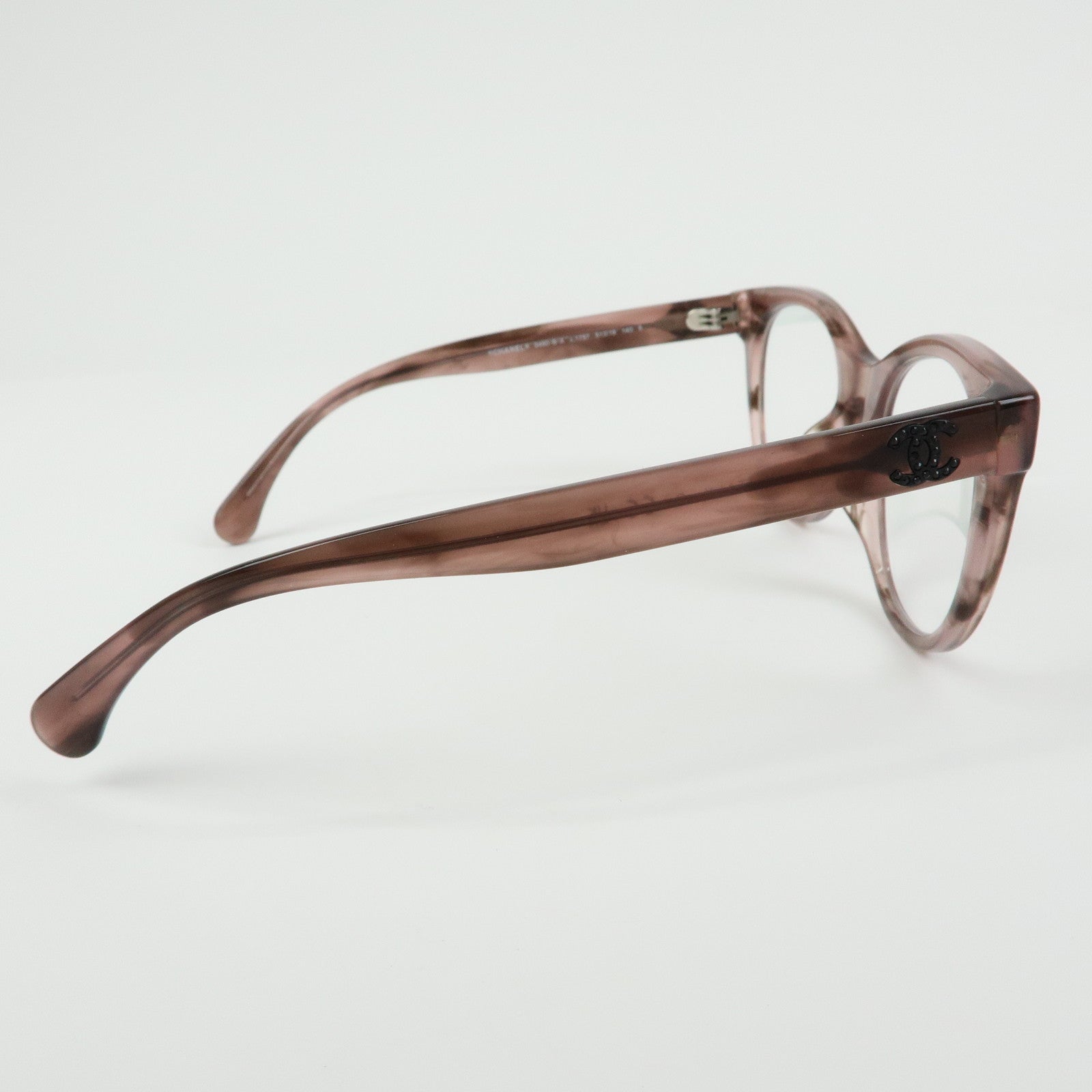 CHANEL COCO Mark Plastic Glasses Fashion Glasses Brown 3450-B-A