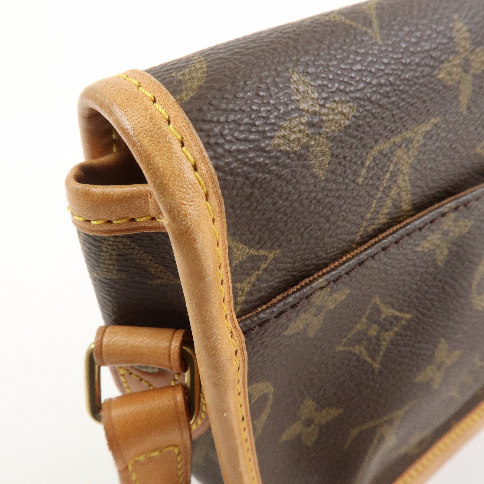 Louis Vuitton Monogram Gibeciere PM Shoulder Bag Brown M42248