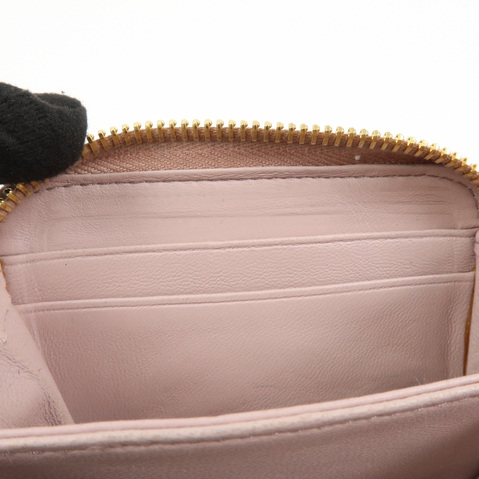 MIU MIU Matelasse Set of 3 Wallet Key Case Pink Beige Green