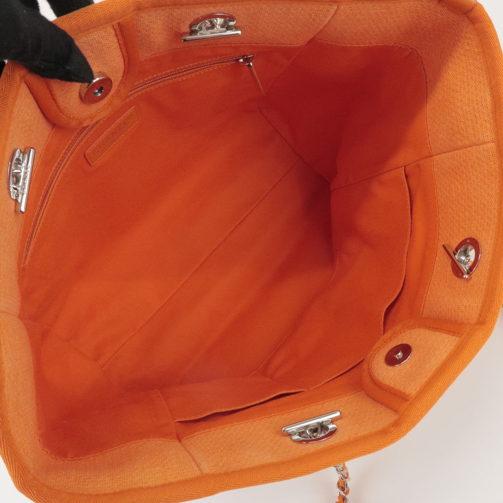 CHANEL Deauville MM Straw Leather Tote Bag Shoulder Bag A67001