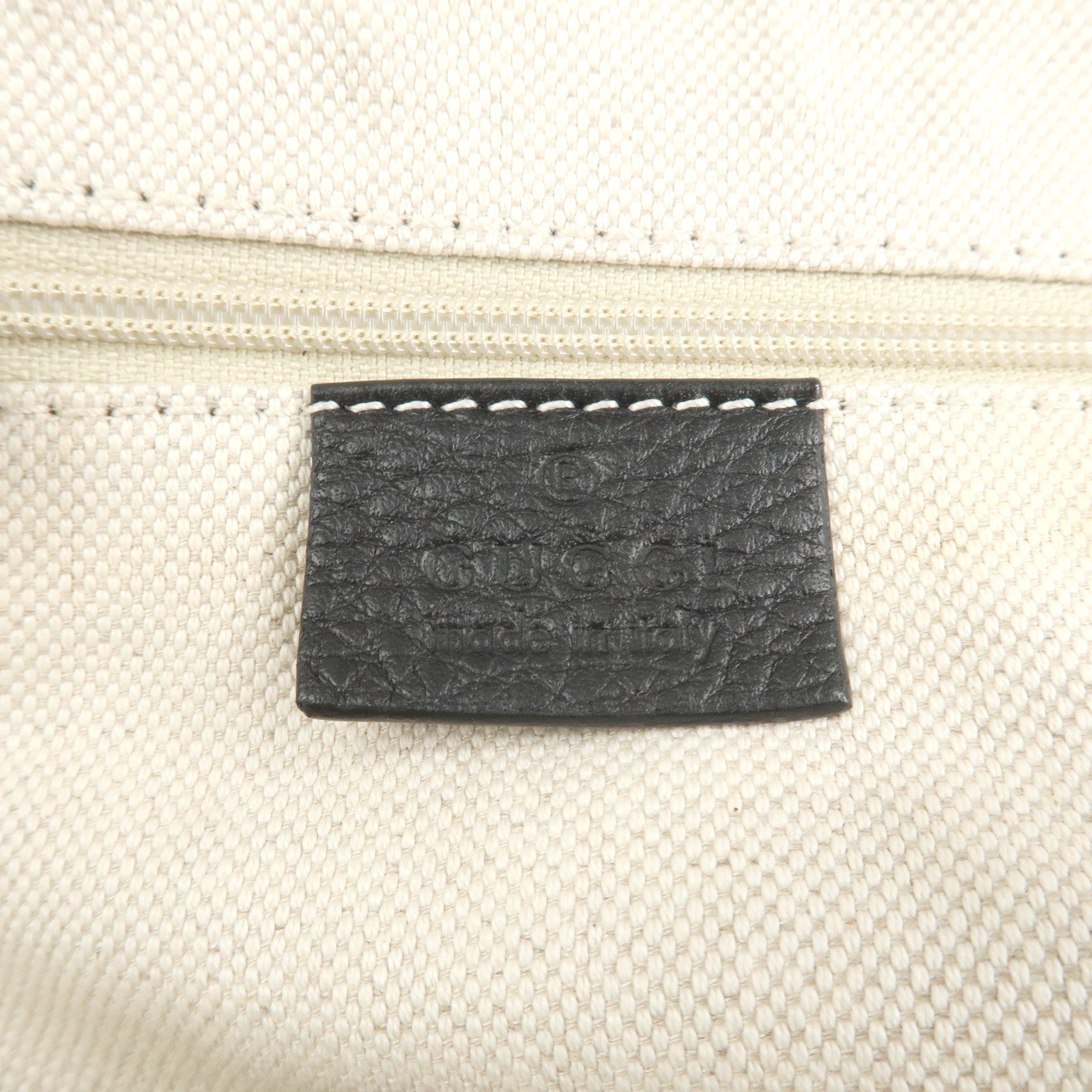 GUCCI Sukey Leather Hand Bag Tote Bag Black 211944 Used