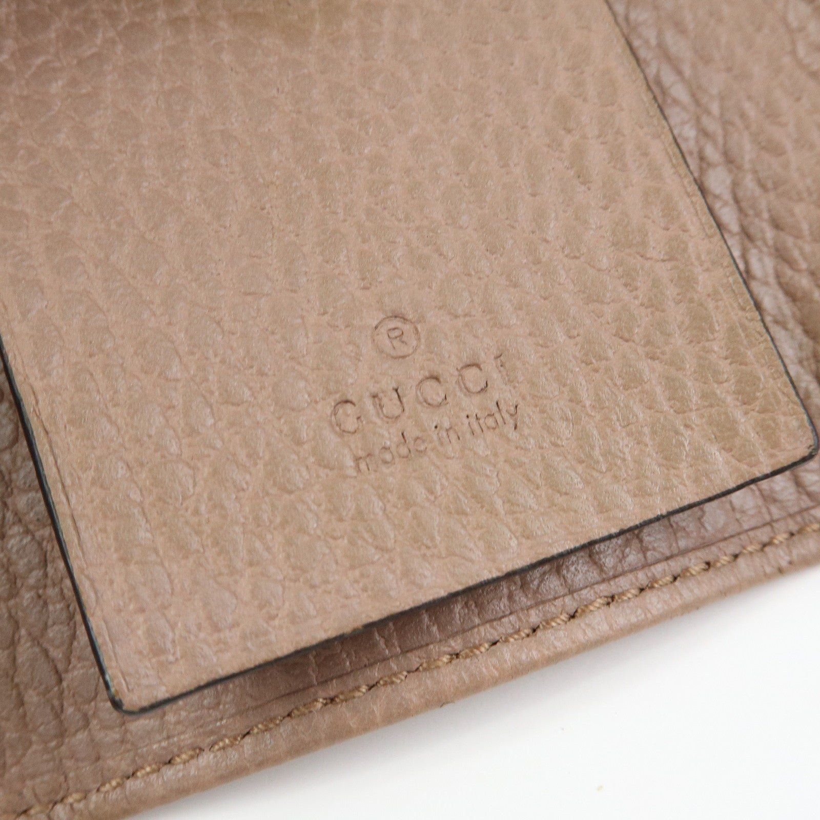 GUCCI GG Marmont Leather 6 Ring Key Case Pink Beige 156118