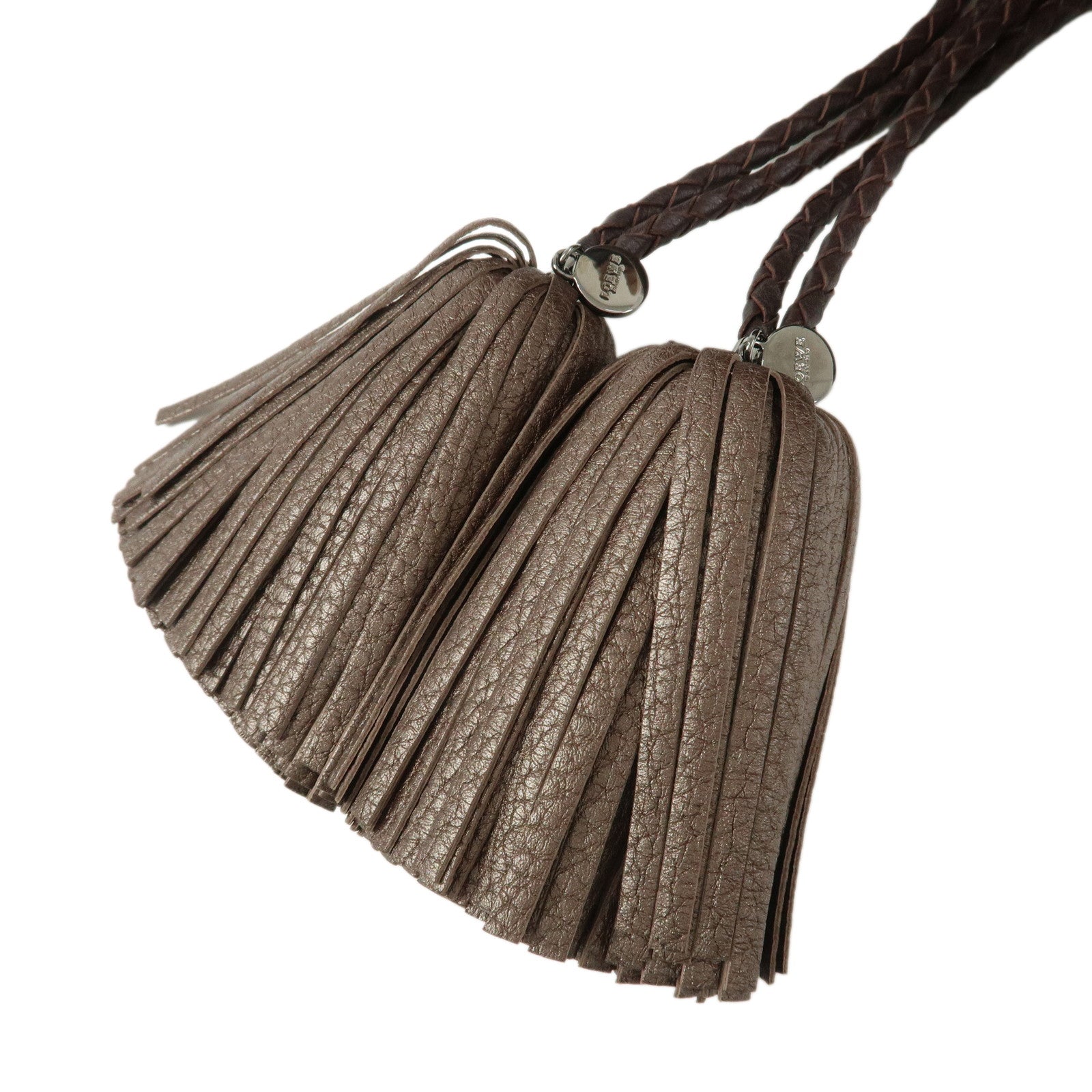 LOEWE Tassel Panel 2Way Bag Hand Bag Initial Y.O Stamped Brown