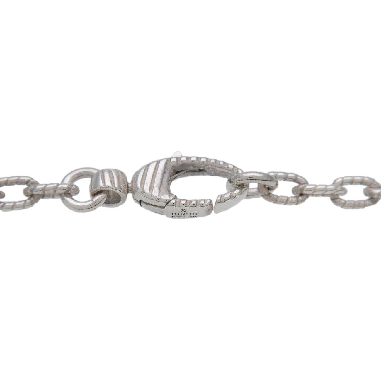 GUCCI Interlocking G Arabesque Chain Necklace SV925 Silver