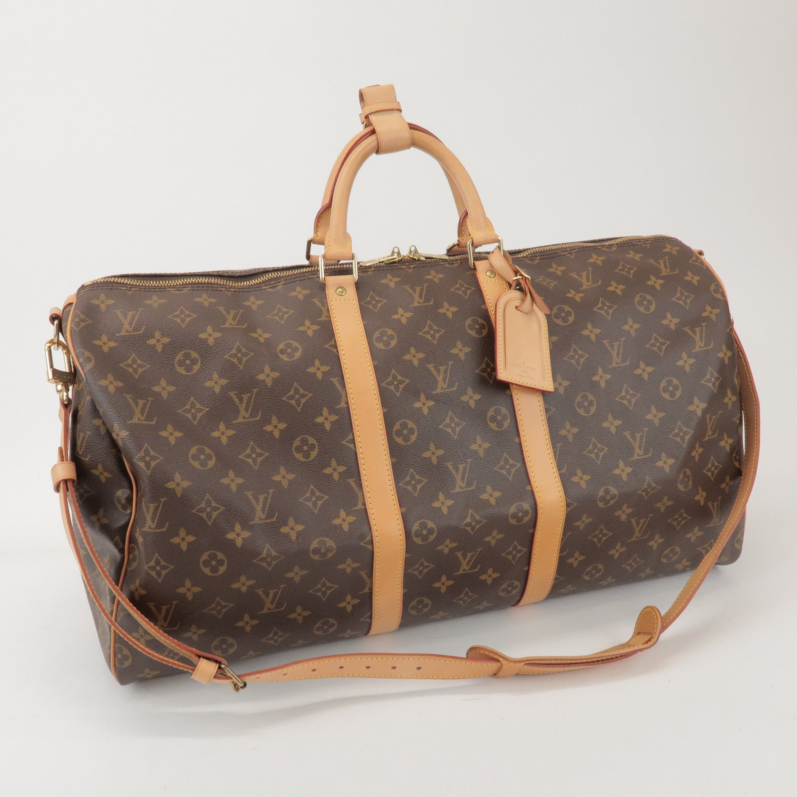 Louis Vuitton Monogram Keep All Bandouliere 55 Boston Bag M41414
