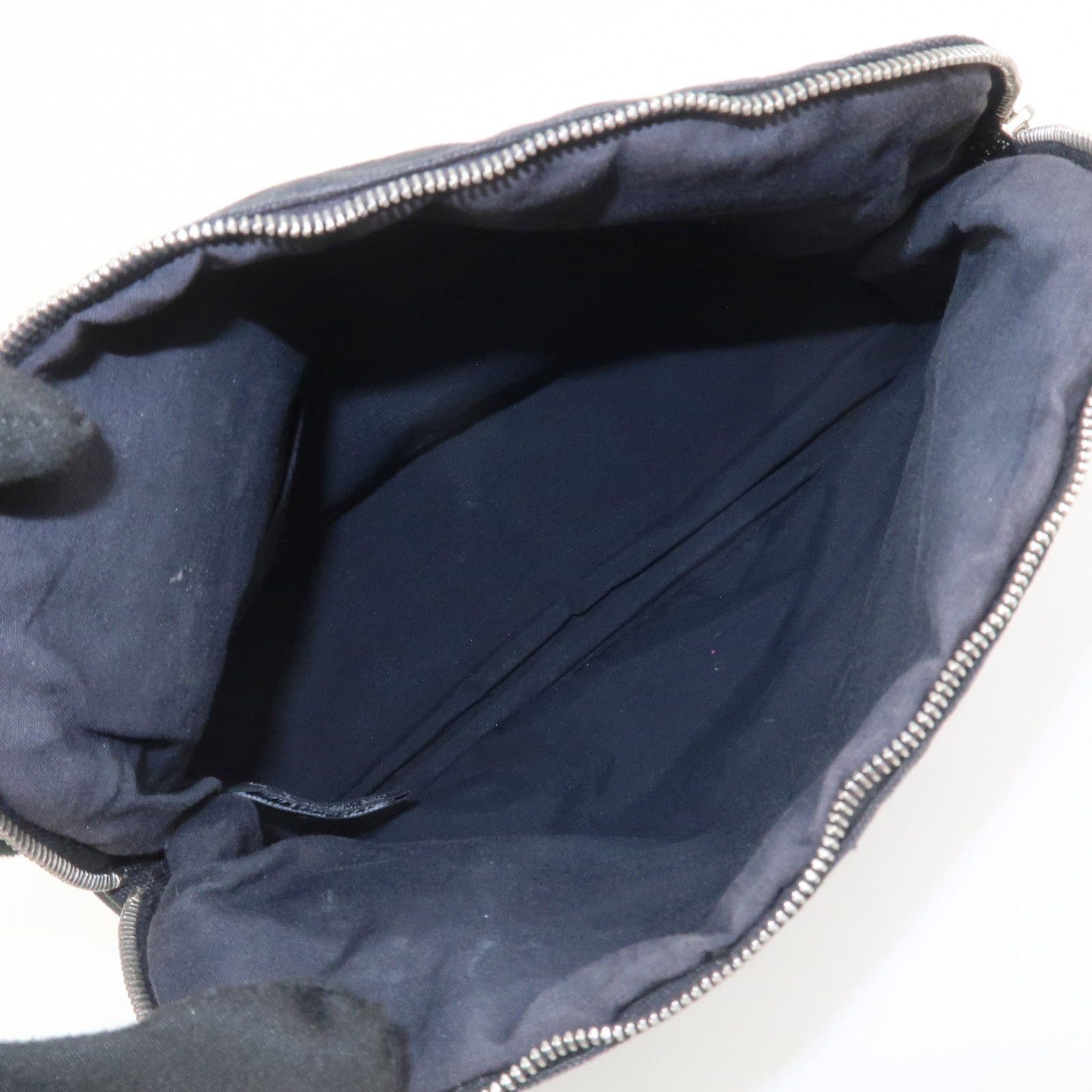 HERMES Canvas Leather Bolide Pouch MM Cosmetic Pouch Black