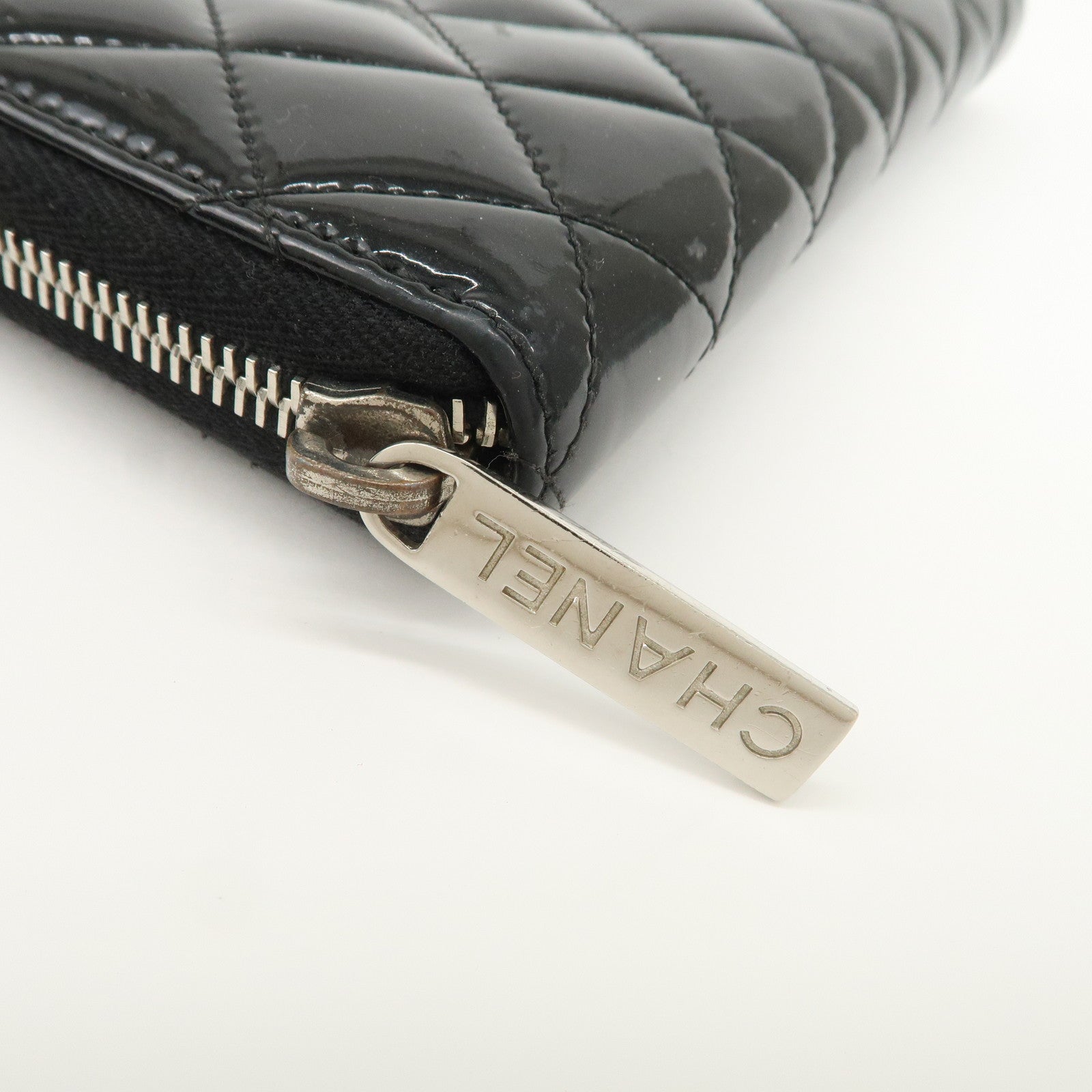 CHANEL COCO Mark Brilliant Matelasse Zippy Long Wallet Black A50106