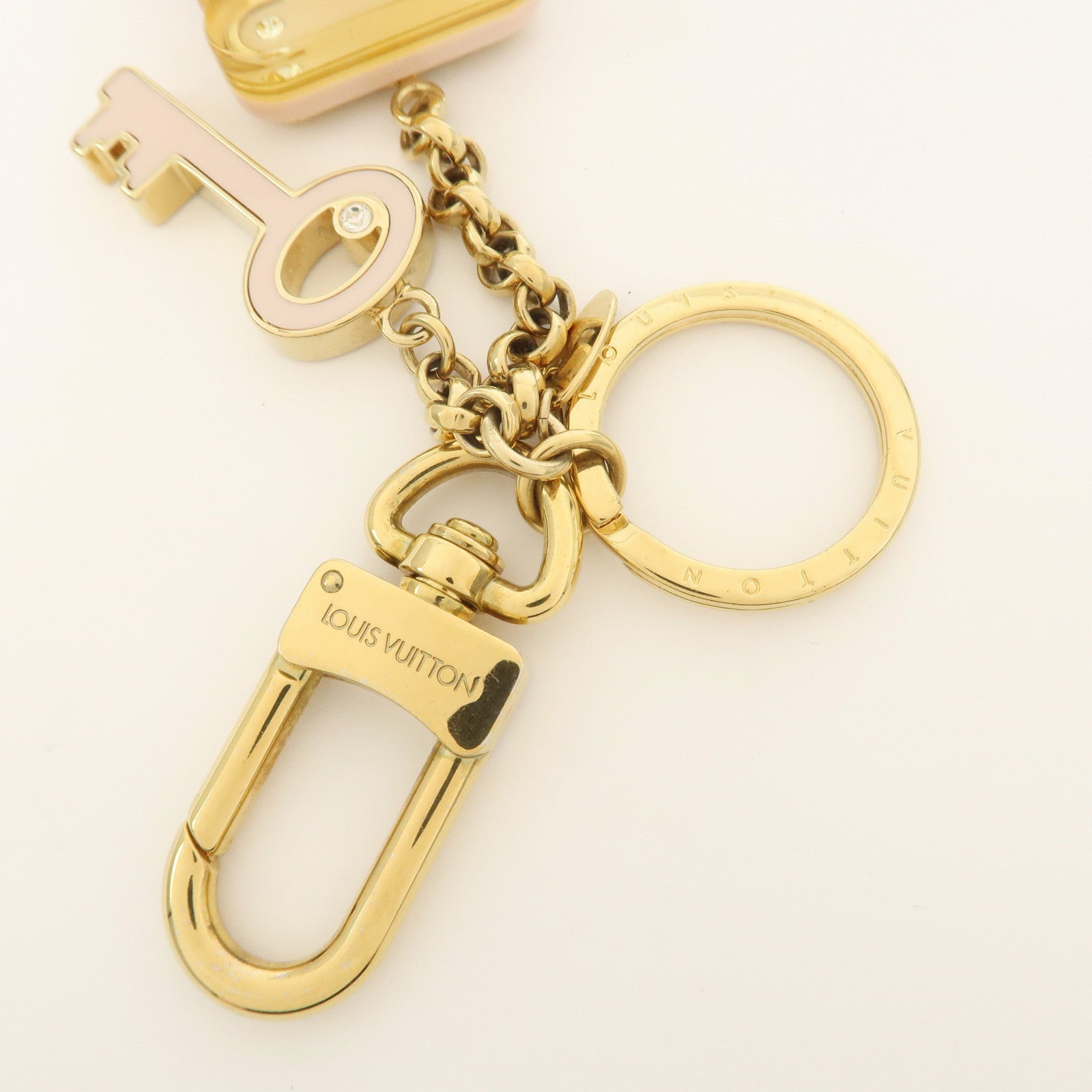 Louis Vuitton Bijou Sac S Lock Key Metal Key Chain Bag Charm M66978