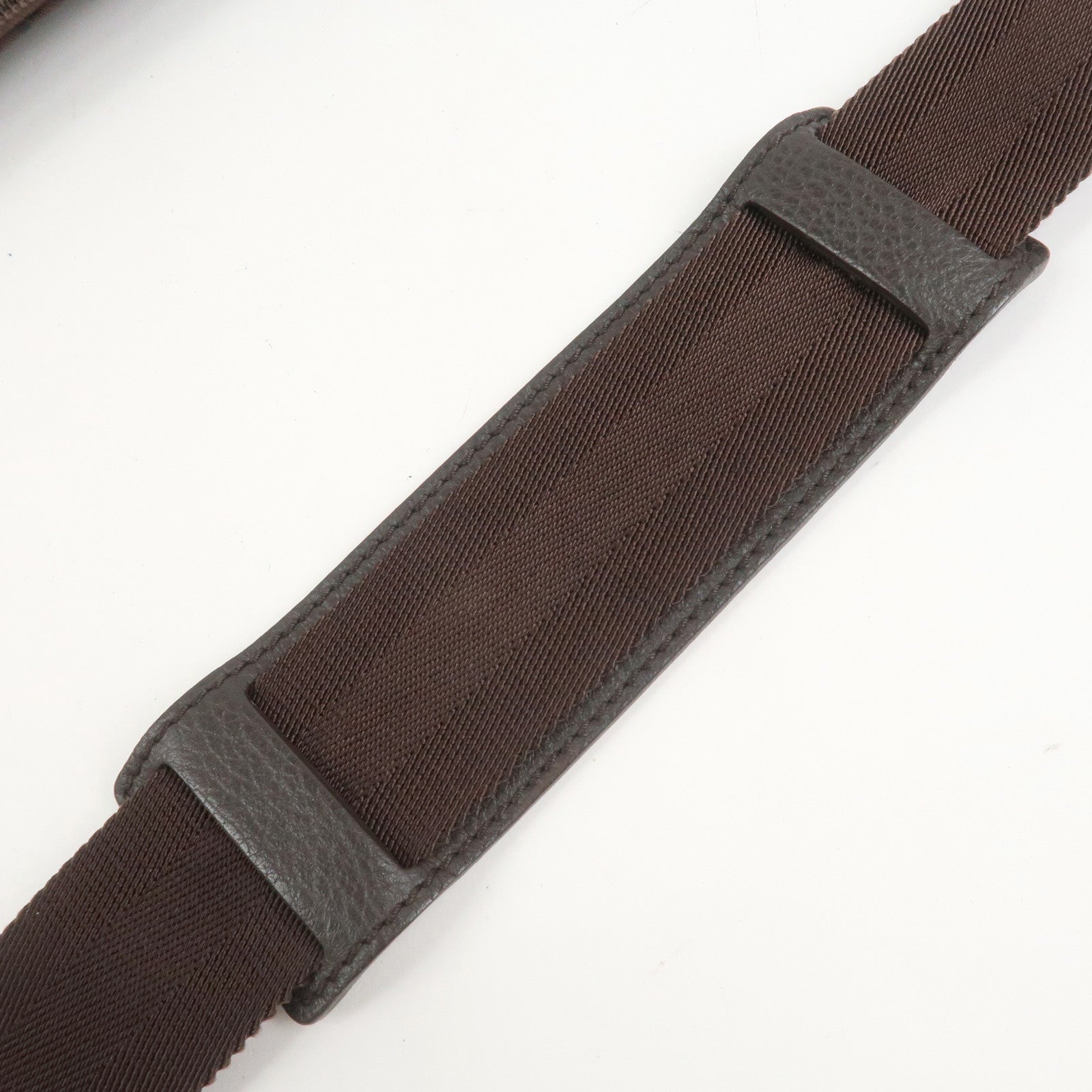 GUCCI GG Nylon Leather Shoulder Bag Crossbody Bag Dark Brown 190628