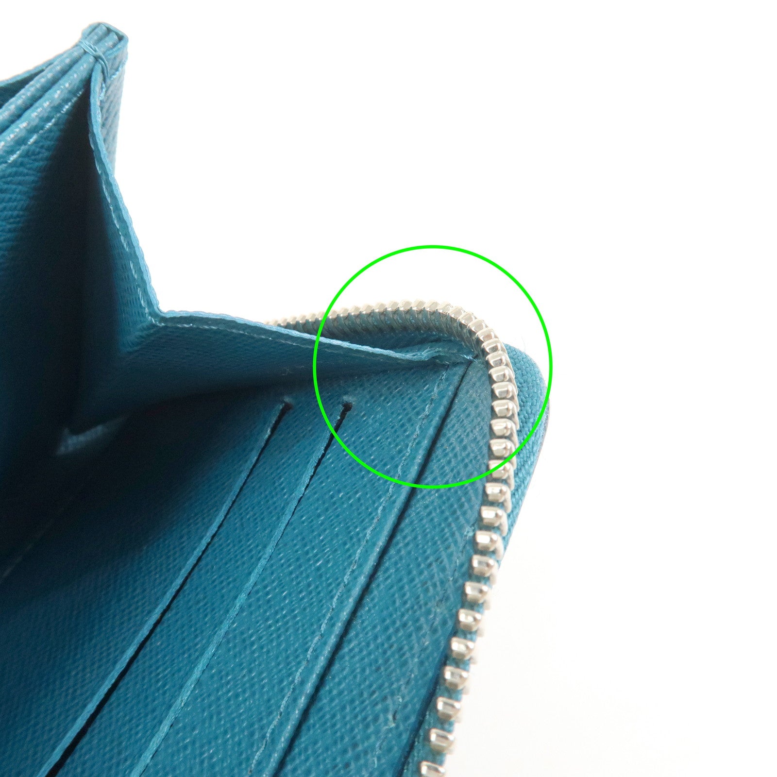 Louis Vuitton Epi Leather Zippy Long Wallet Cyan Blue M60311