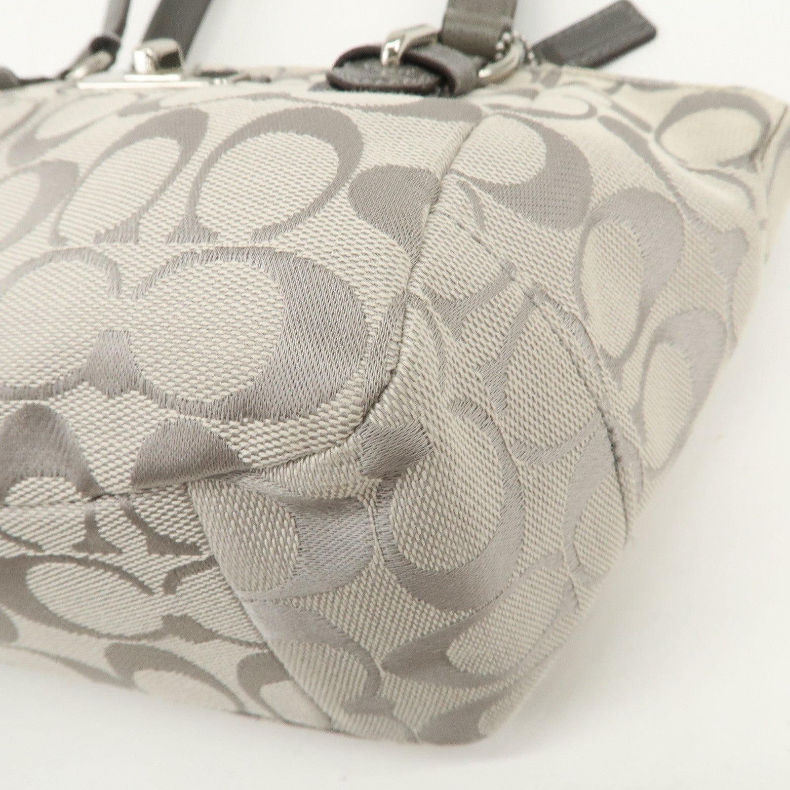 COACH Signature Canvas Leather Set of 2 Shoulder Bag Hand Bag