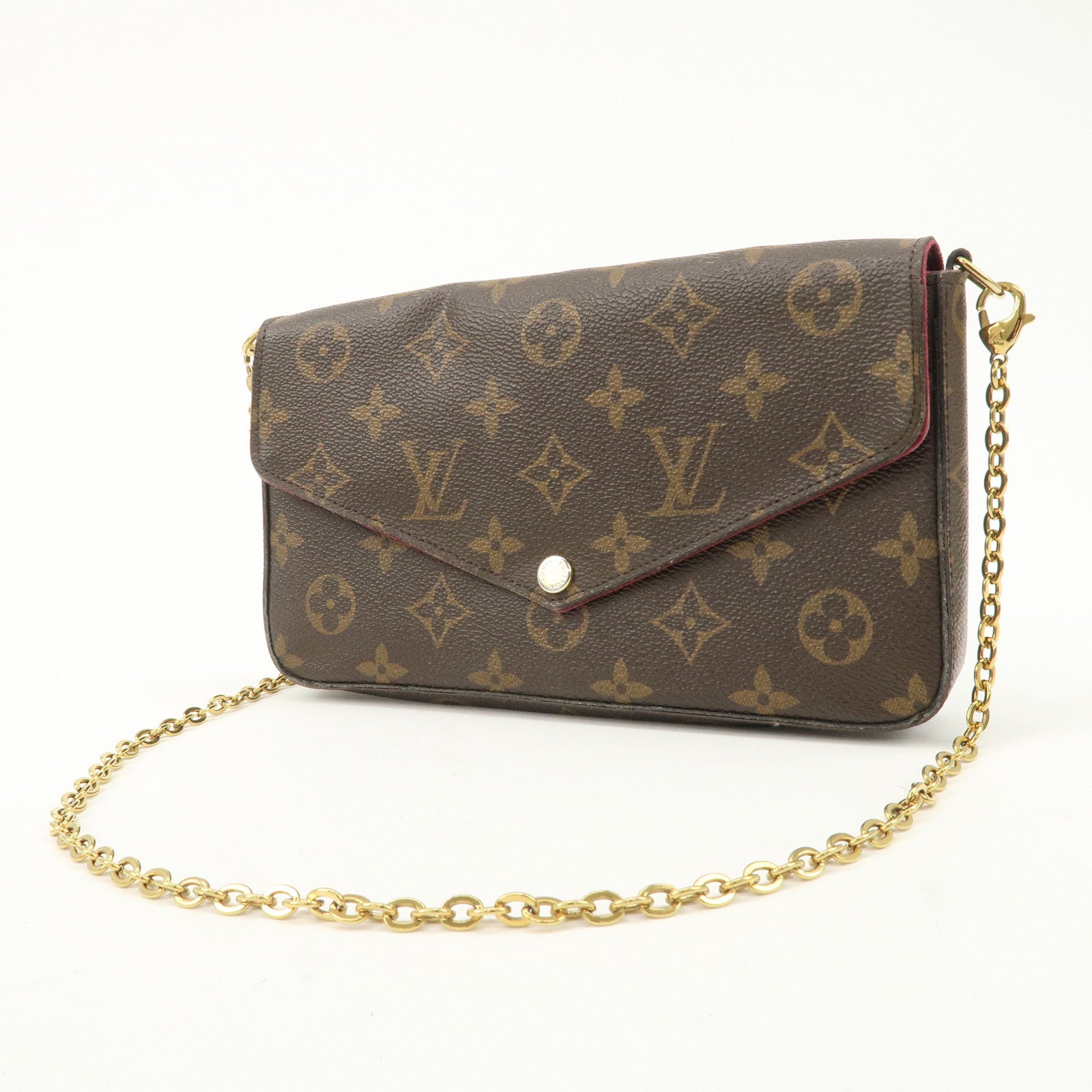 Louis Vuitton Monogram Pochette Felicie Shoulder Bag Brown M61276
