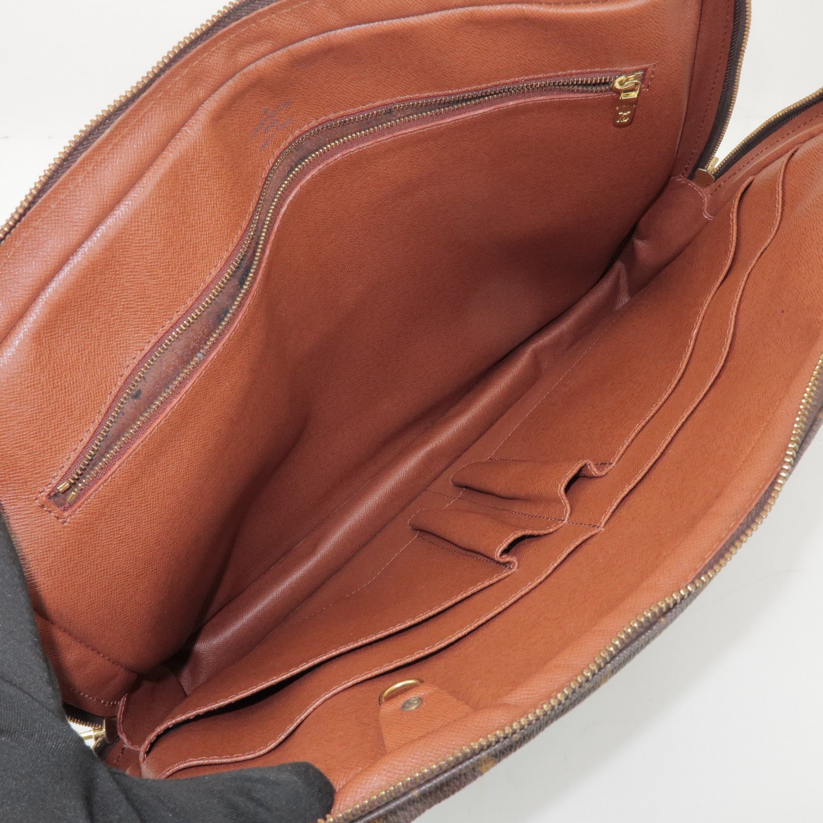 Louis Vuitton Monogram Porte Documents Voyage Bag Brown M53361