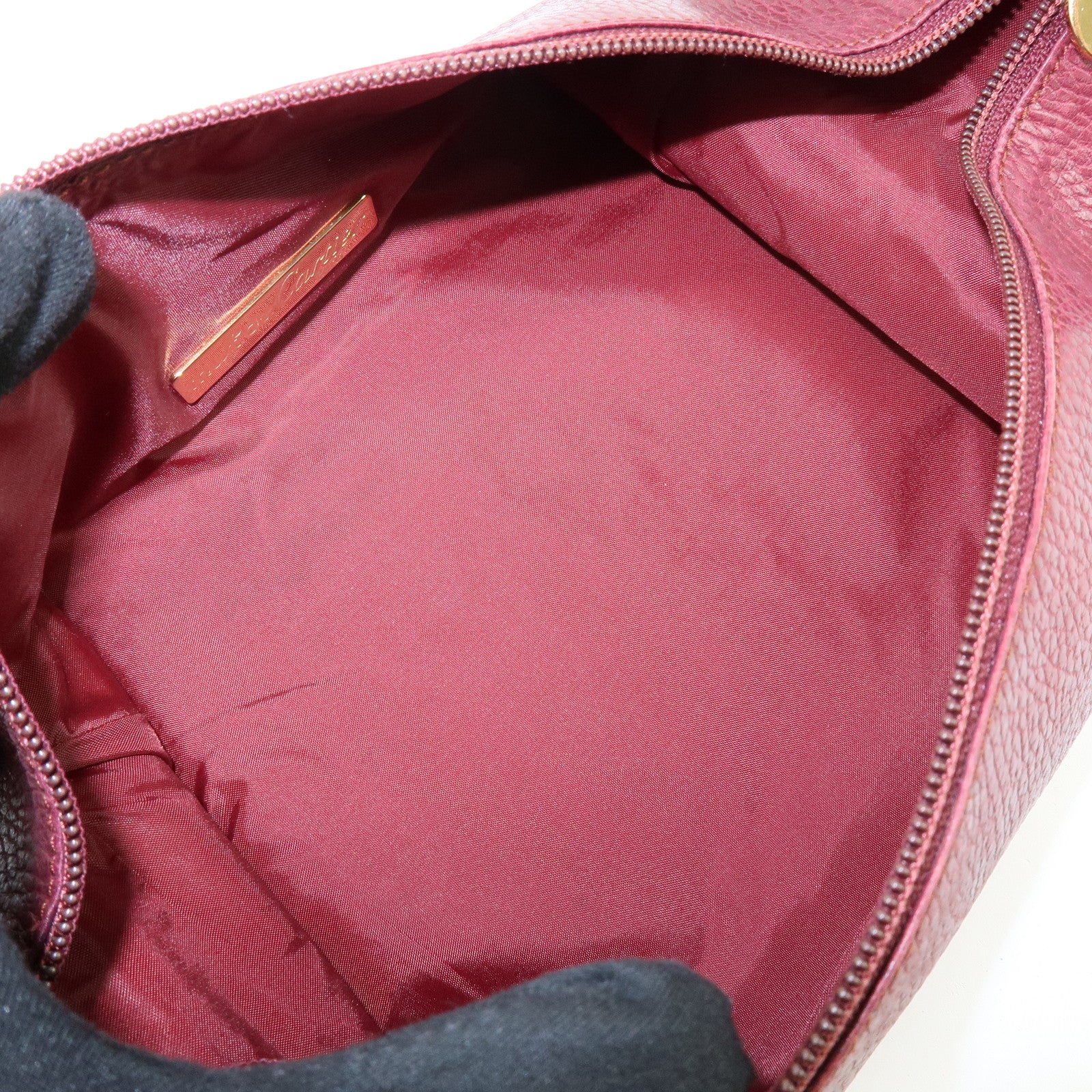 Cartier Must de Cartier Trinity Leather Hand Bag Tote Bag Bordeaux