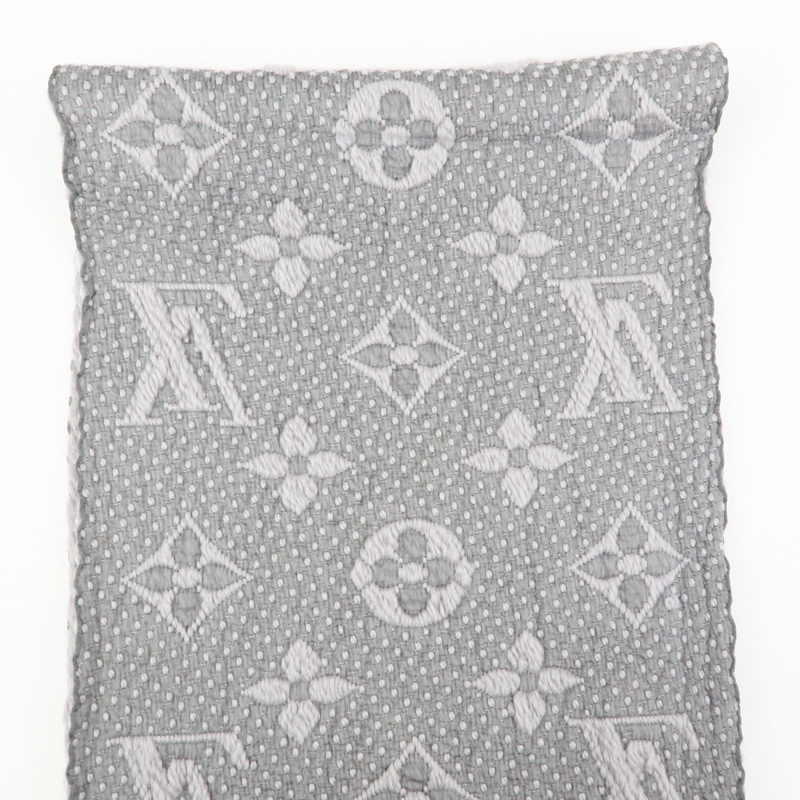 Louis Vuitton Monogram Escharp Logomania Scarf Gris Perle M74742