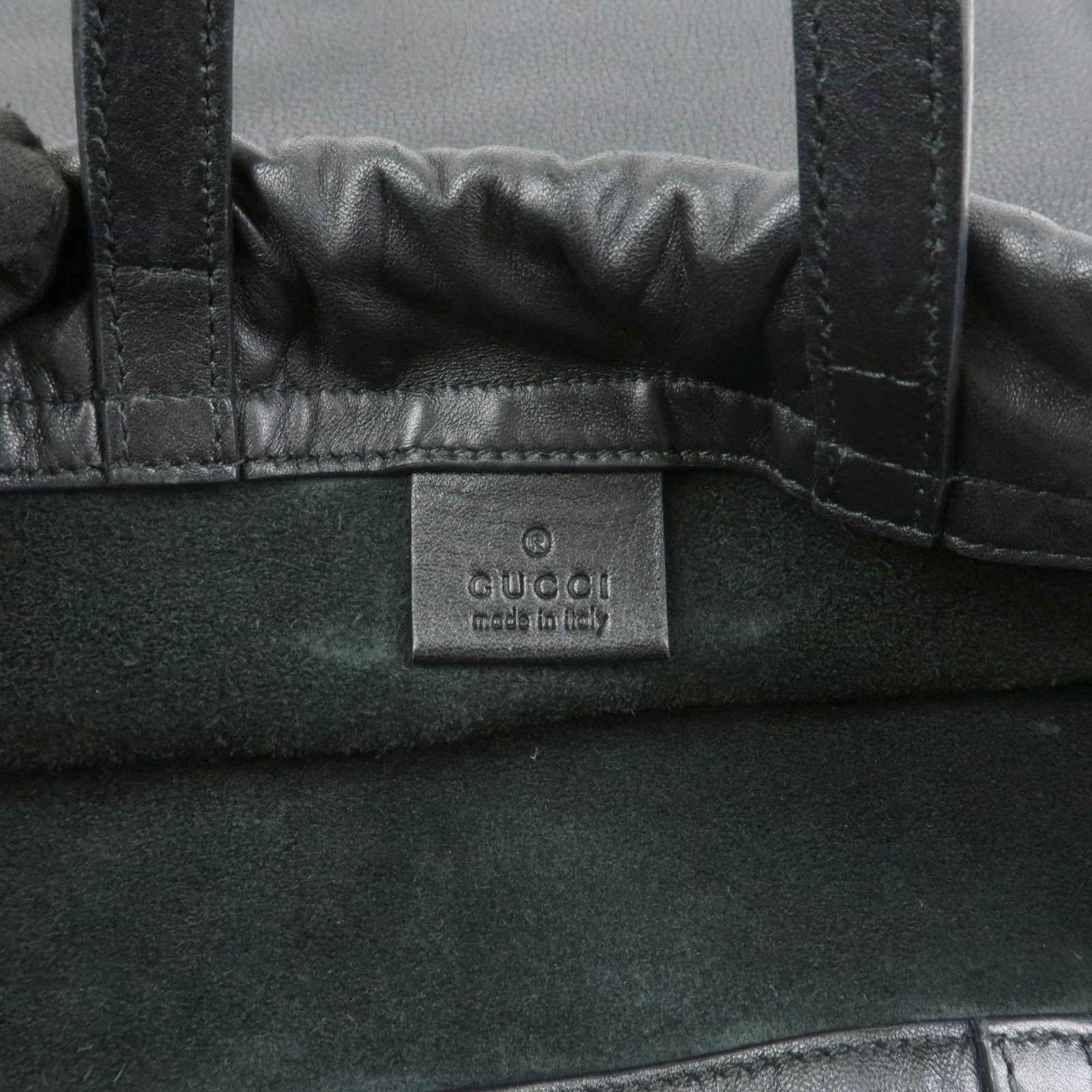 GUCCI Sherry Leather Backpack Rucksack Black 516639