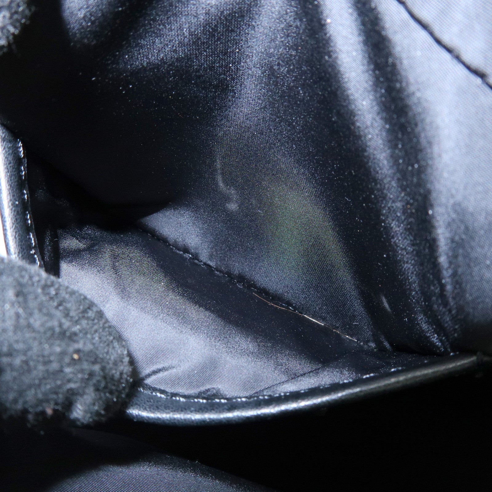 MARC JACOBS Leather Nylon Shoulder Bag Crossbody Bag Black