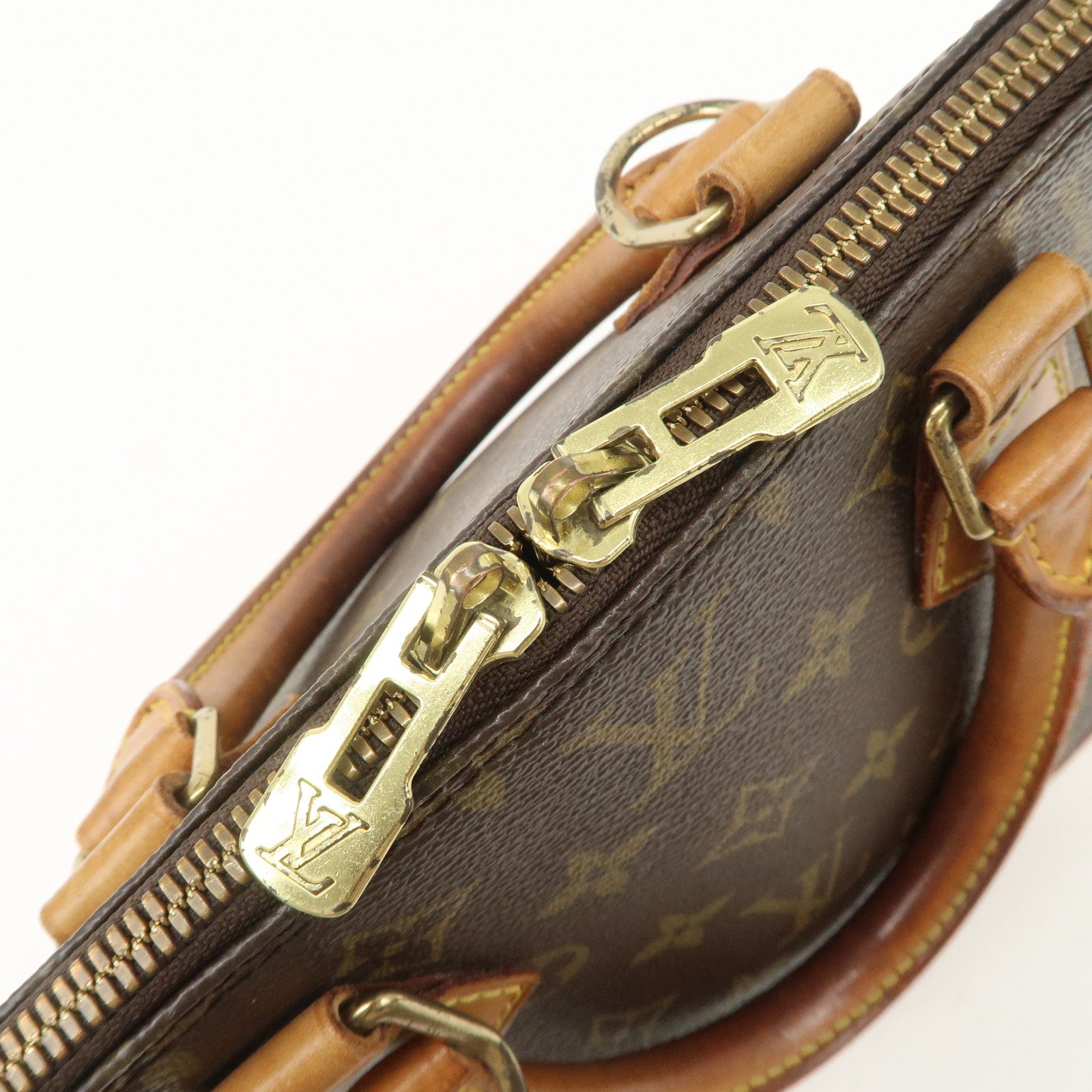 Louis Vuitton Monogram Alma Hand Bag Brown M51130 Used