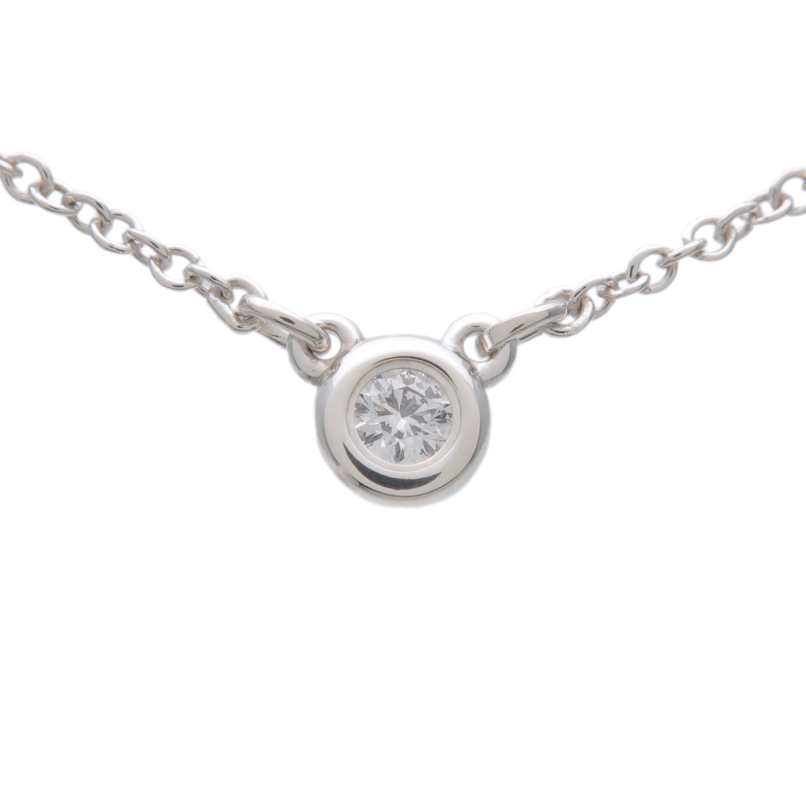 Tiffany & Co Elsa Peretti By the Yard 1P Diamond 0.03ct Necklace