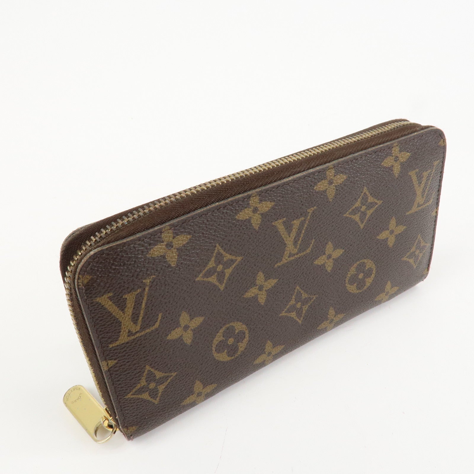 Louis Vuitton Monogram Zippy Long Wallet Brown Fuchsia M41895 Used