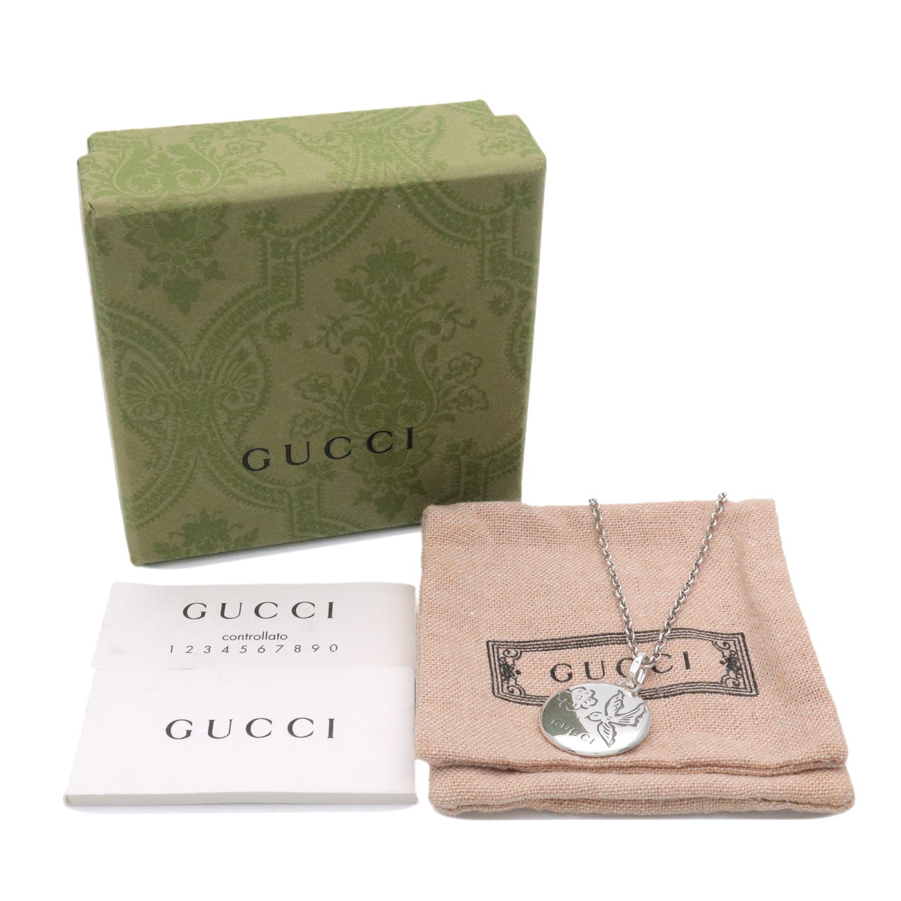 GUCCI Blind For Love Necklace SV958 Silver