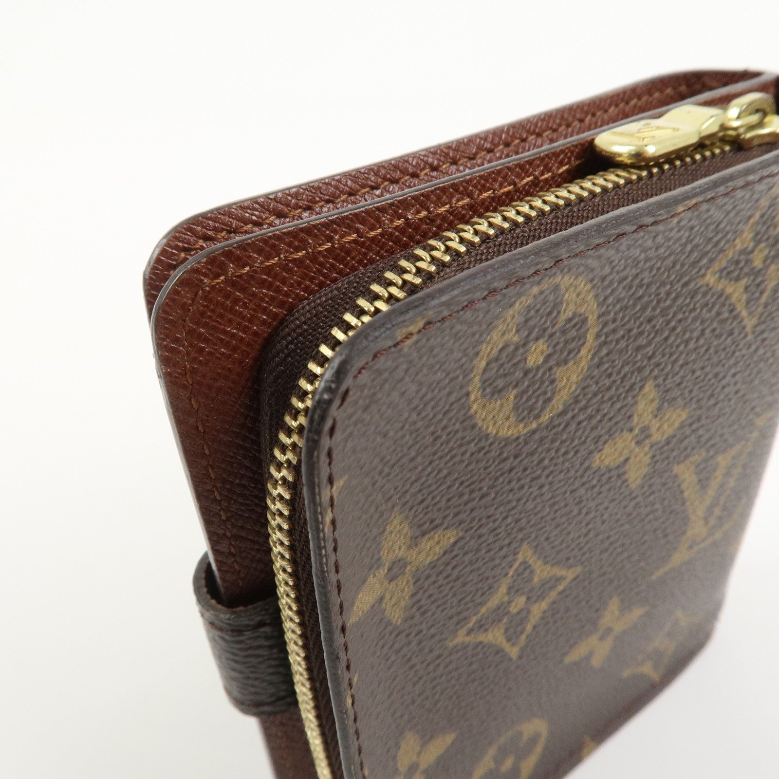Louis Vuitton Monogram Compact Zippy Wallet Brown M61667
