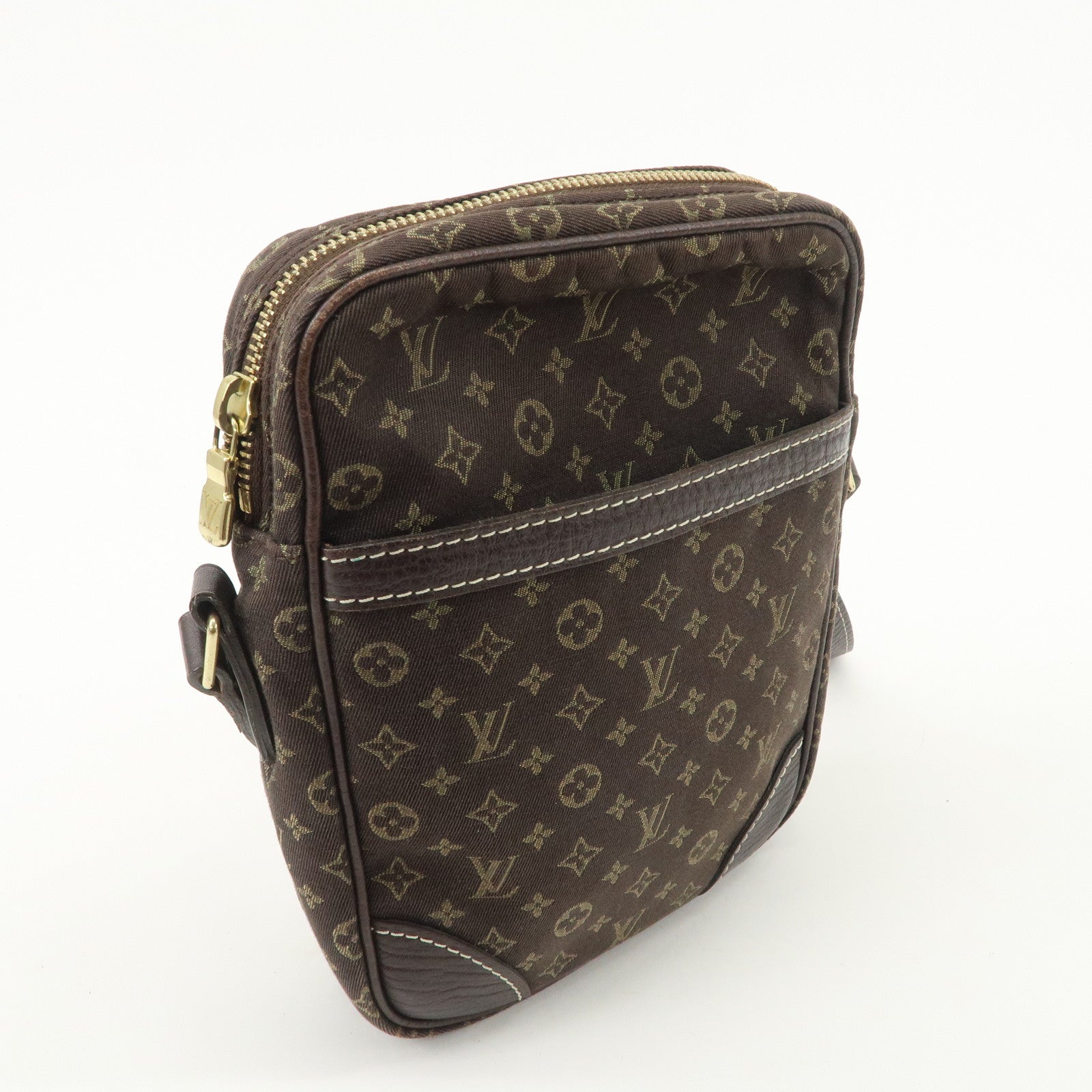 Louis Vuitton Monogram Mini Lin Danube Shoulder Bag Brown M95228