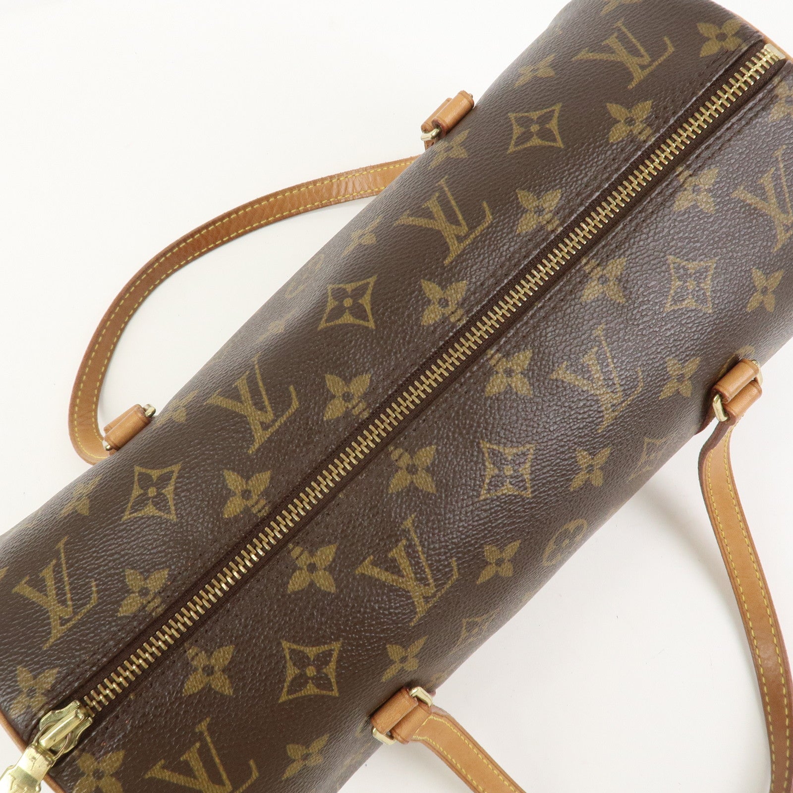 Louis Vuitton Monogram Papillon 30 Hand Bag Brown M51385